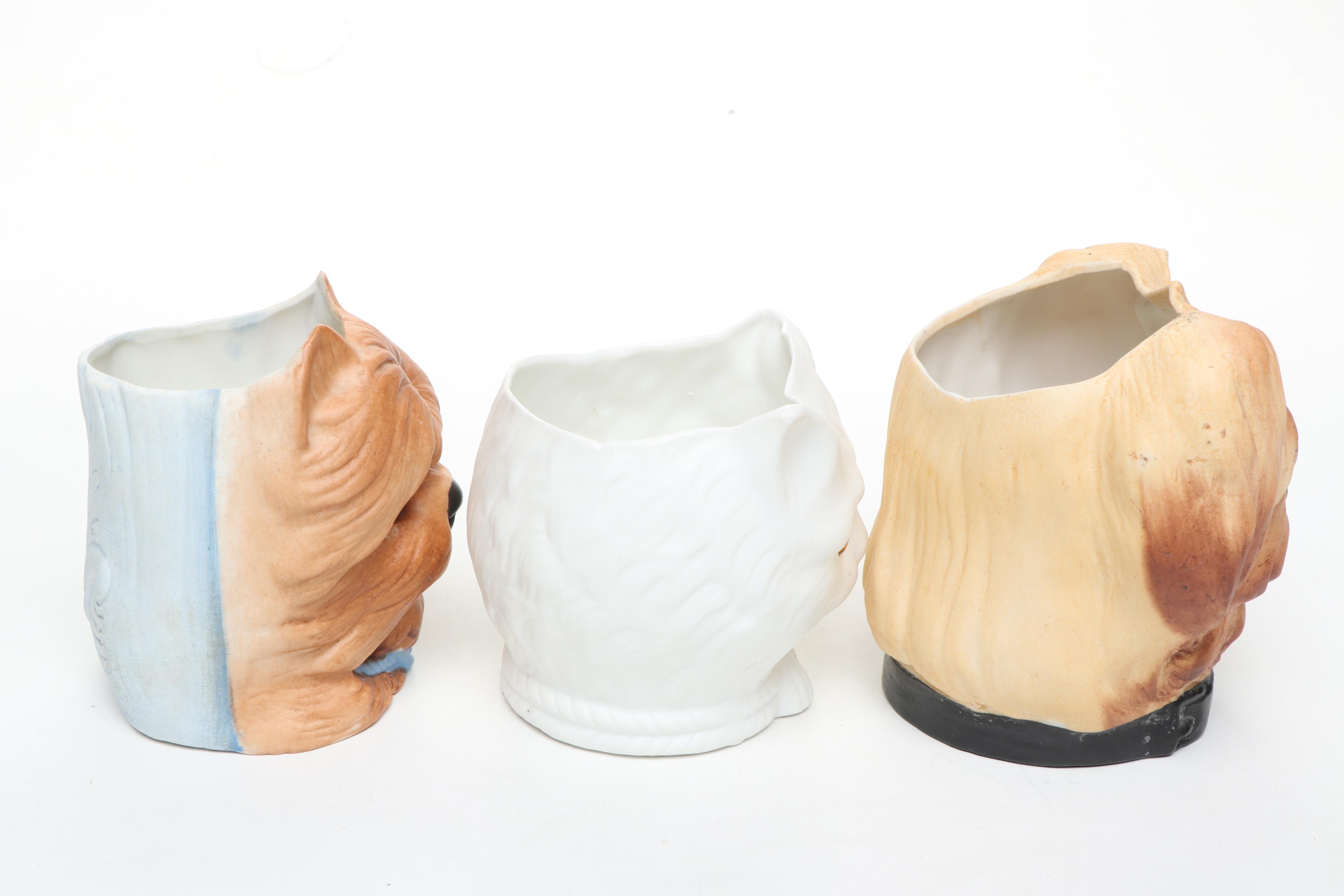 Krister Three-Sided Owl Face & Other Ceramic Pet Fairy Lamps