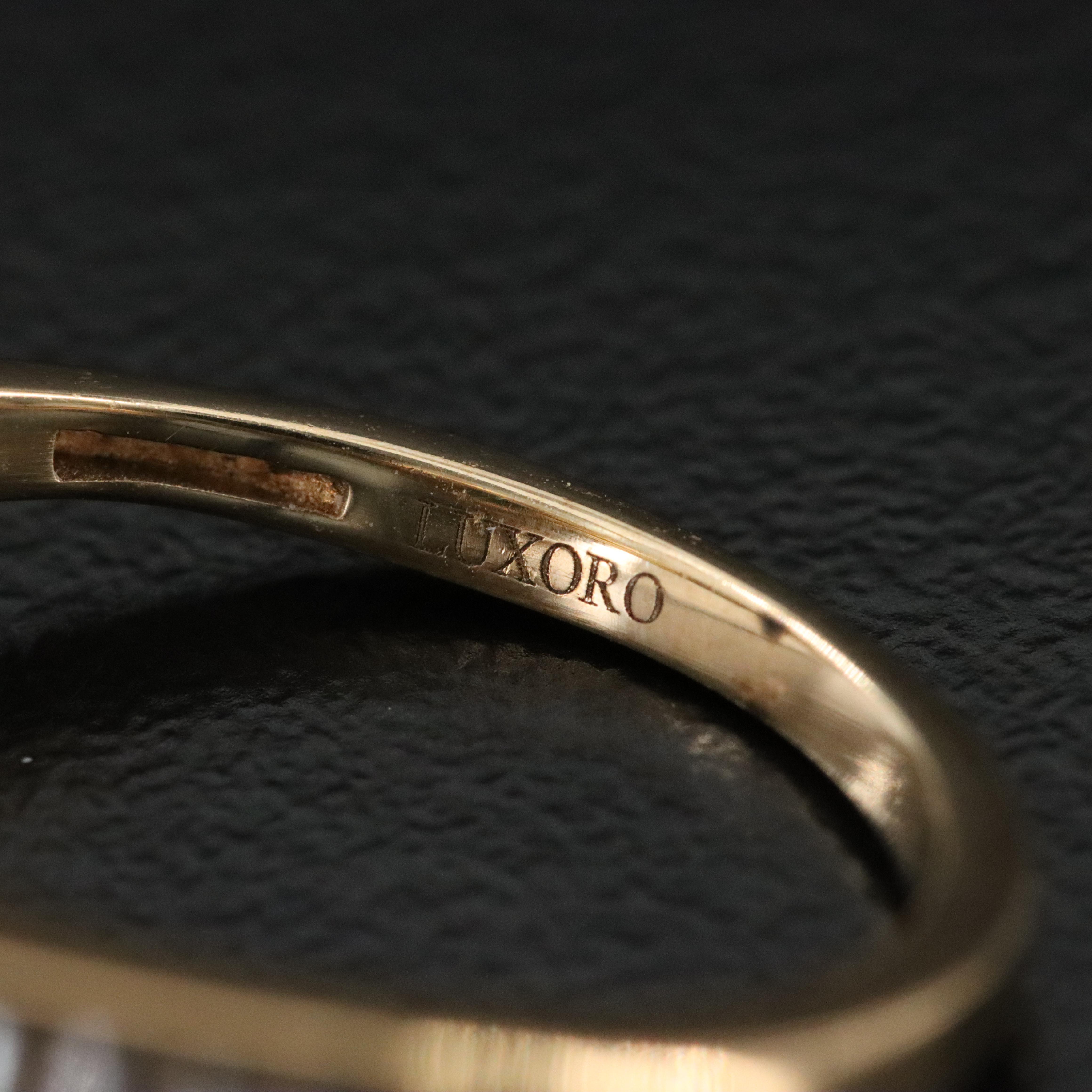 10K Grandidierite and White Sapphire Ring