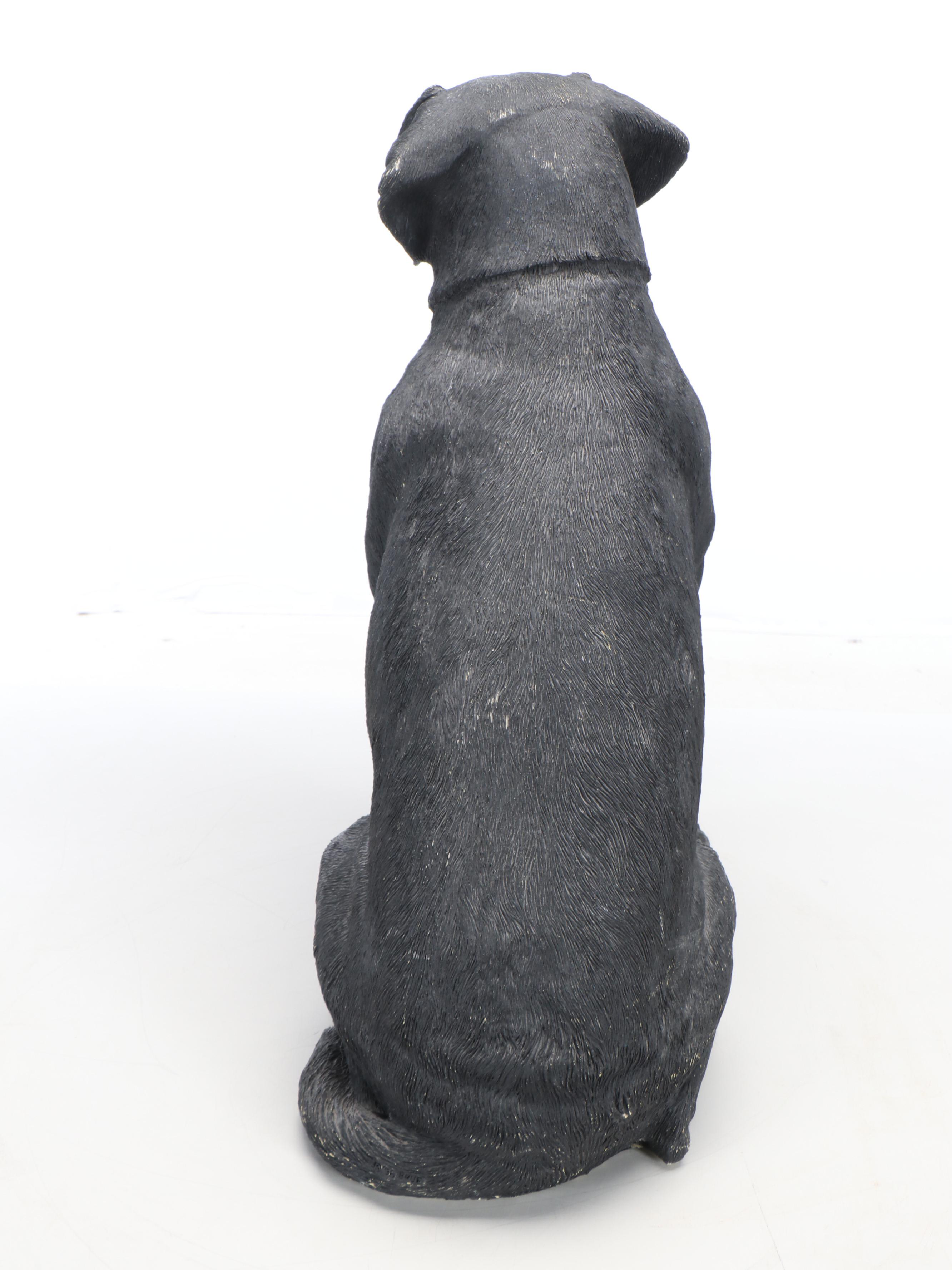 Black Labrador Retriever Resin Figure