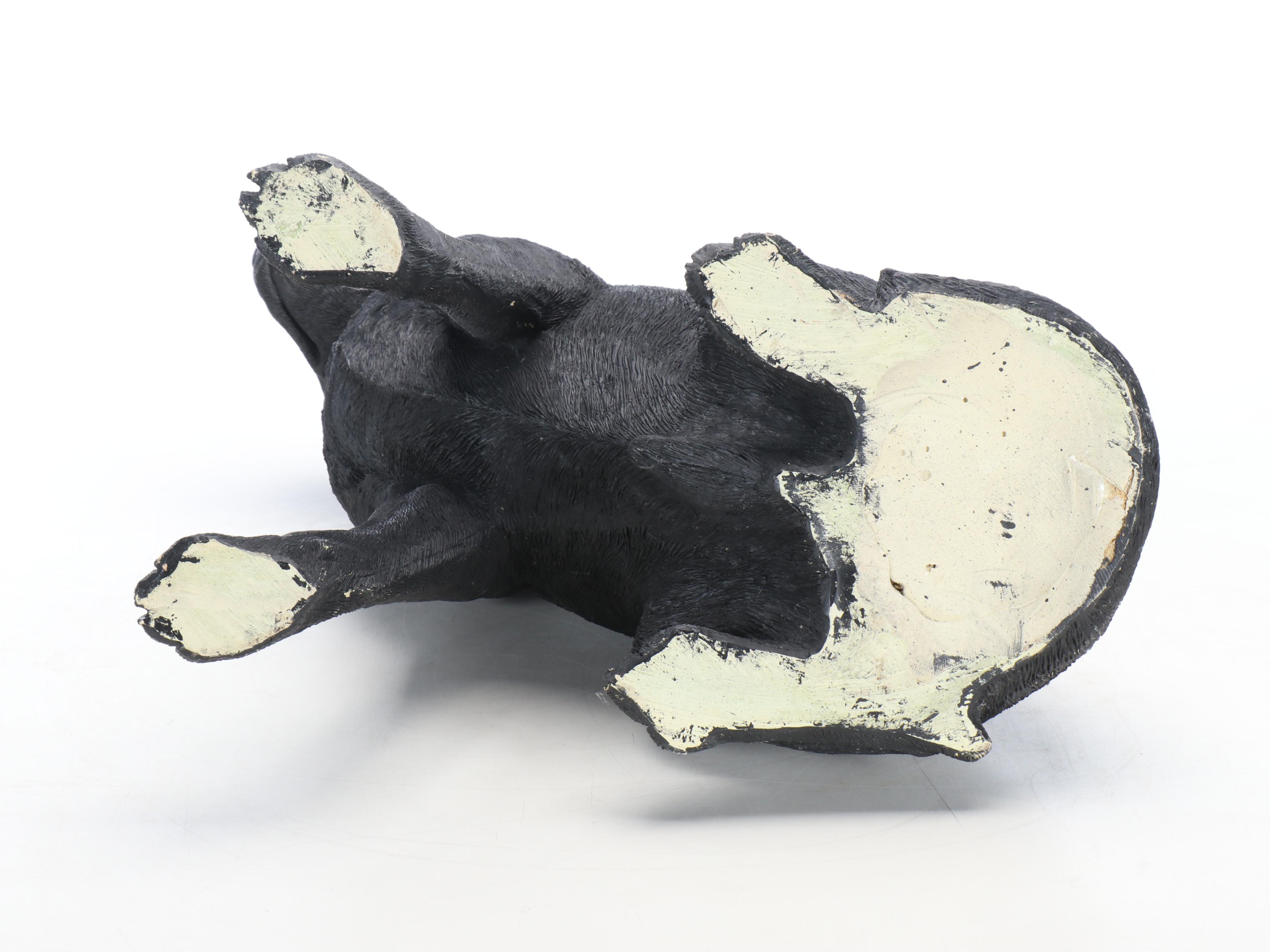Black Labrador Retriever Resin Figure