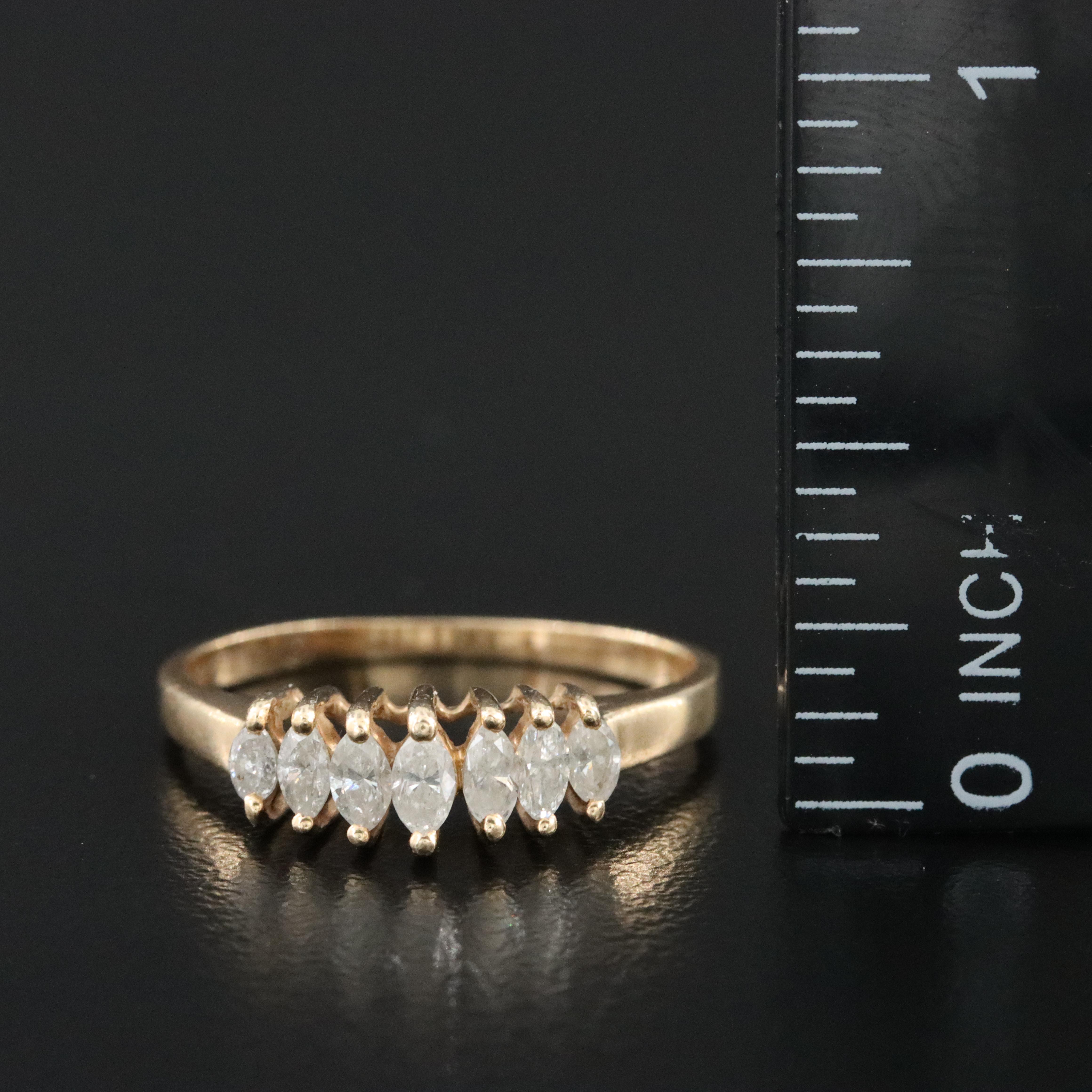 14K 0.52 CTW Diamond Pyramid Ring