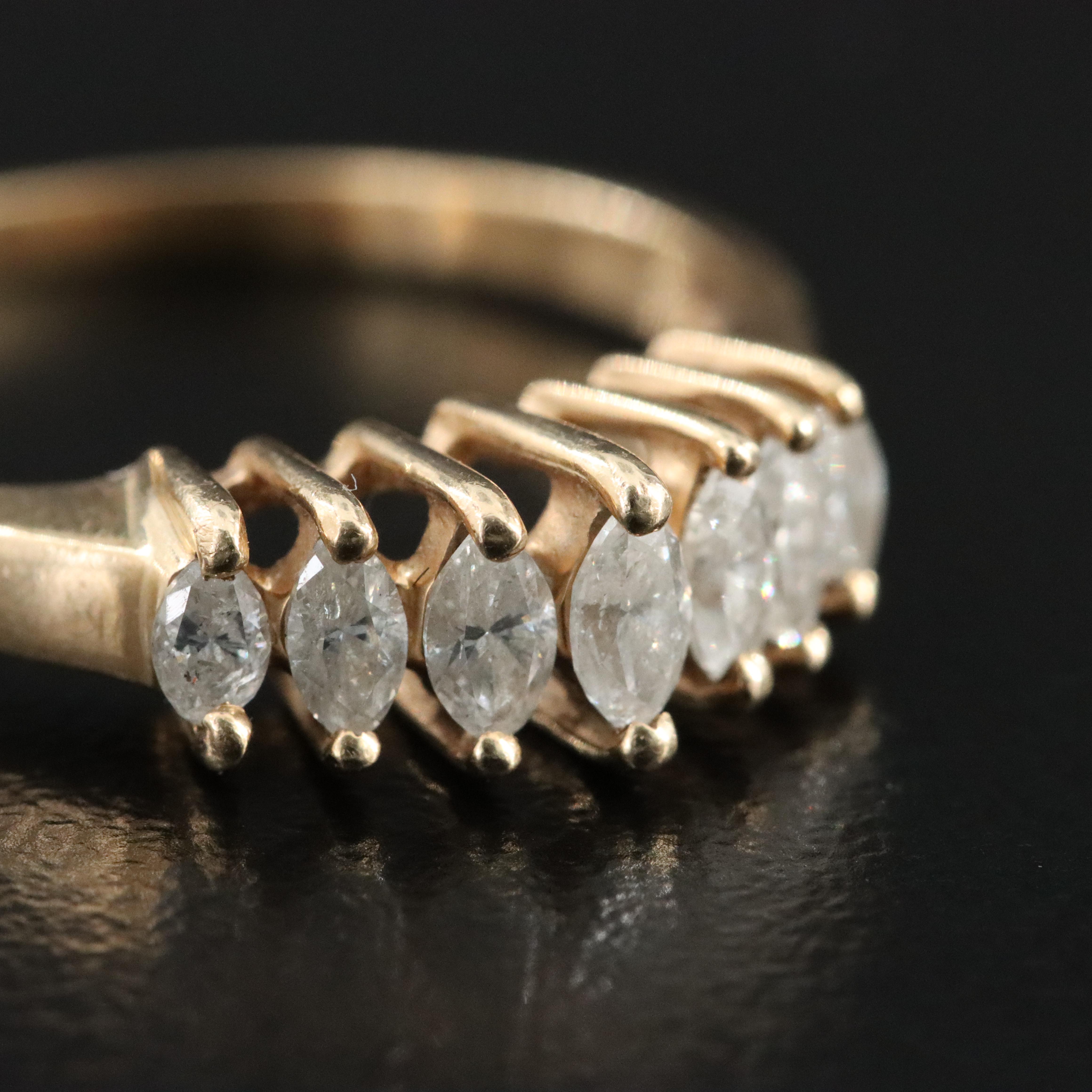 14K 0.52 CTW Diamond Pyramid Ring