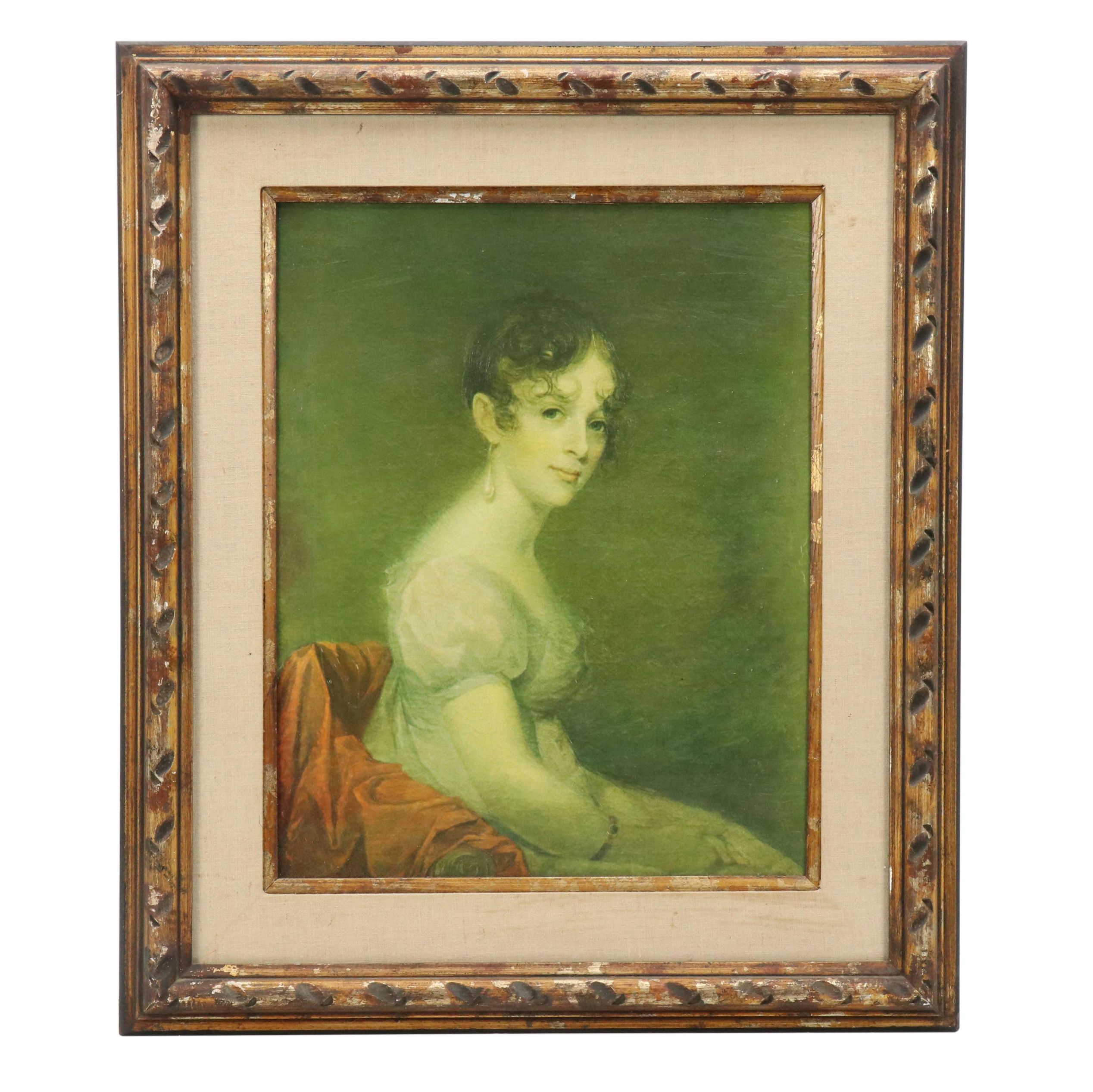 After Thomas Sully Photomechanical Print of Anne W. Waln