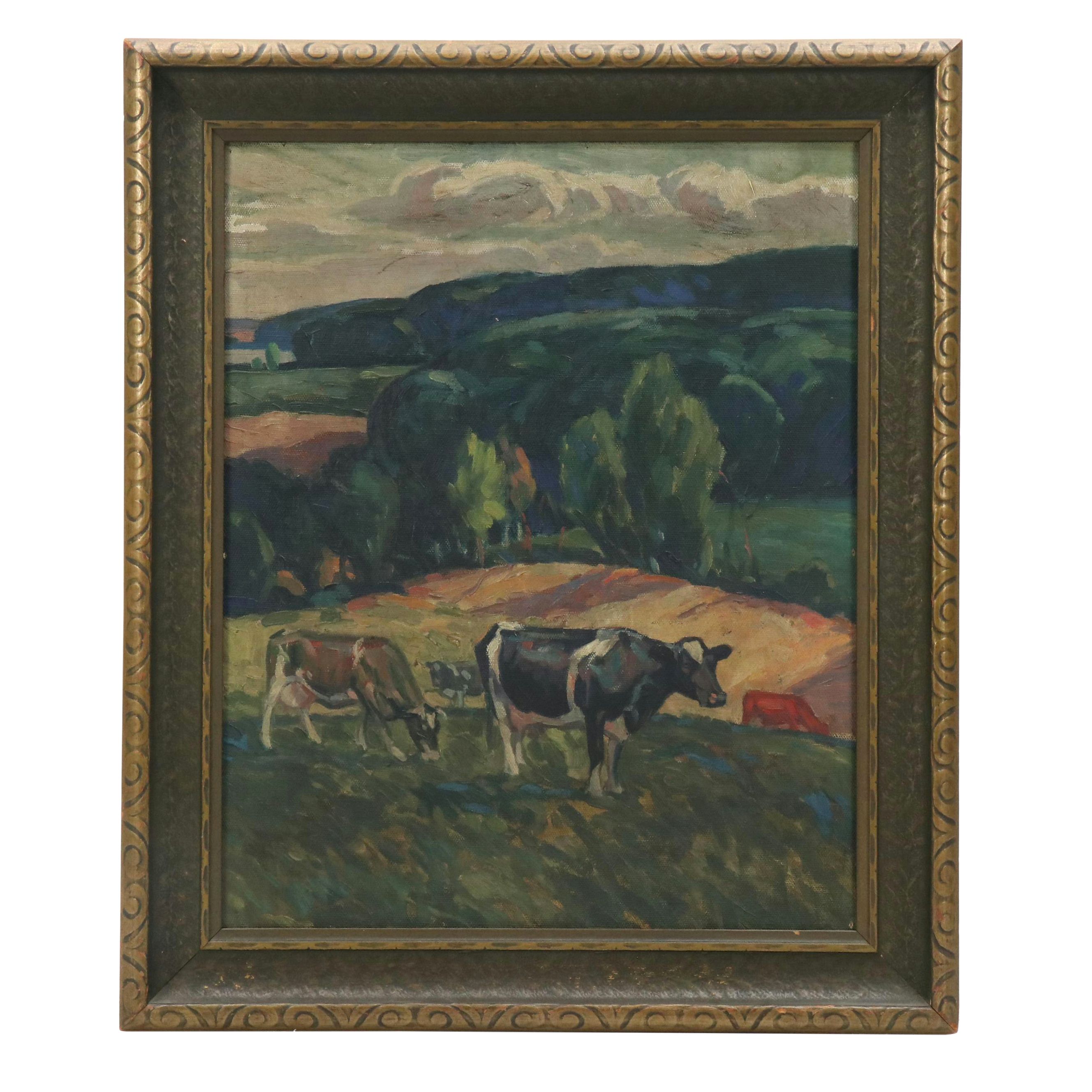 Impressionistic Pastoral Landscape Oil Painting