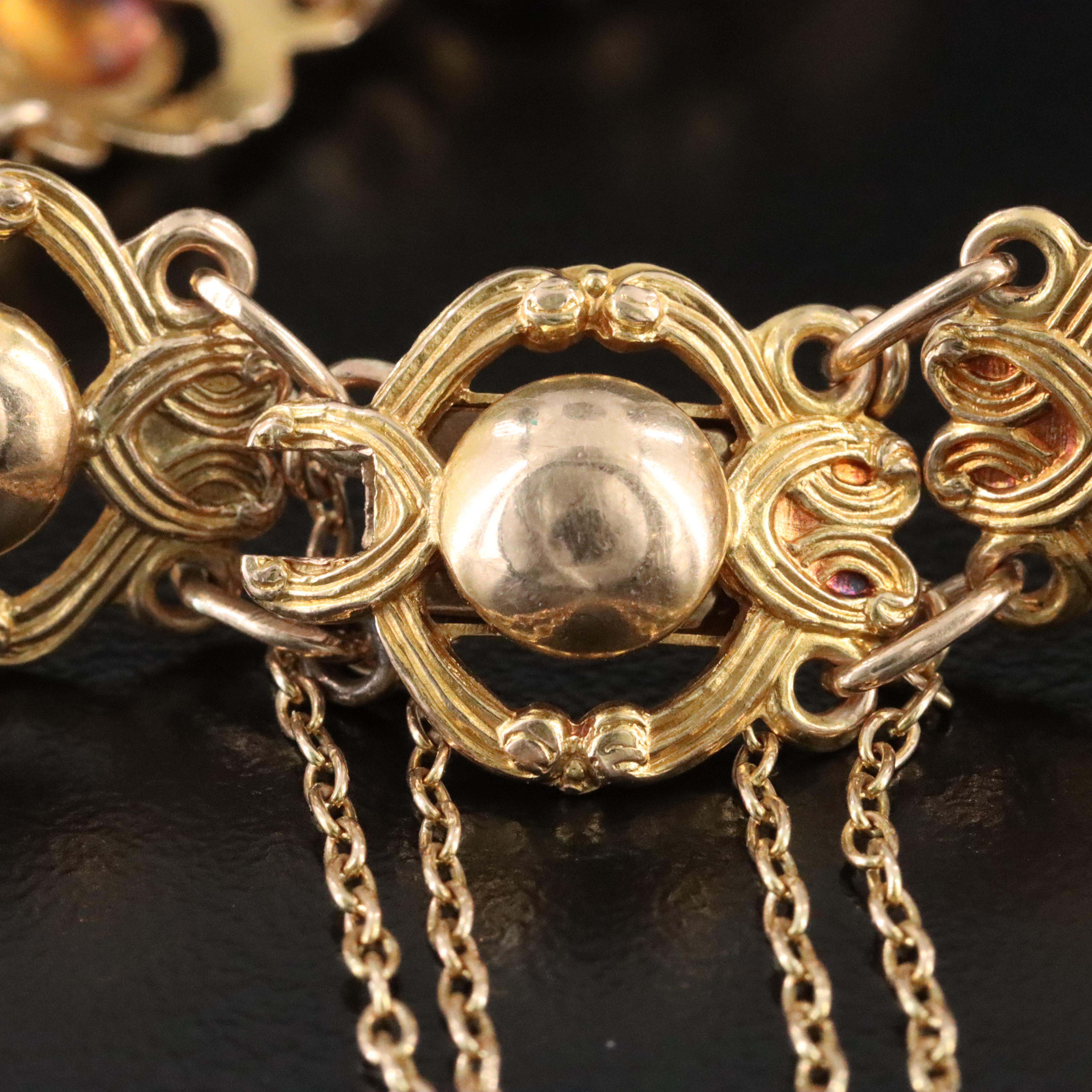 Vintage 10K Sapphire and Diamond Bracelet