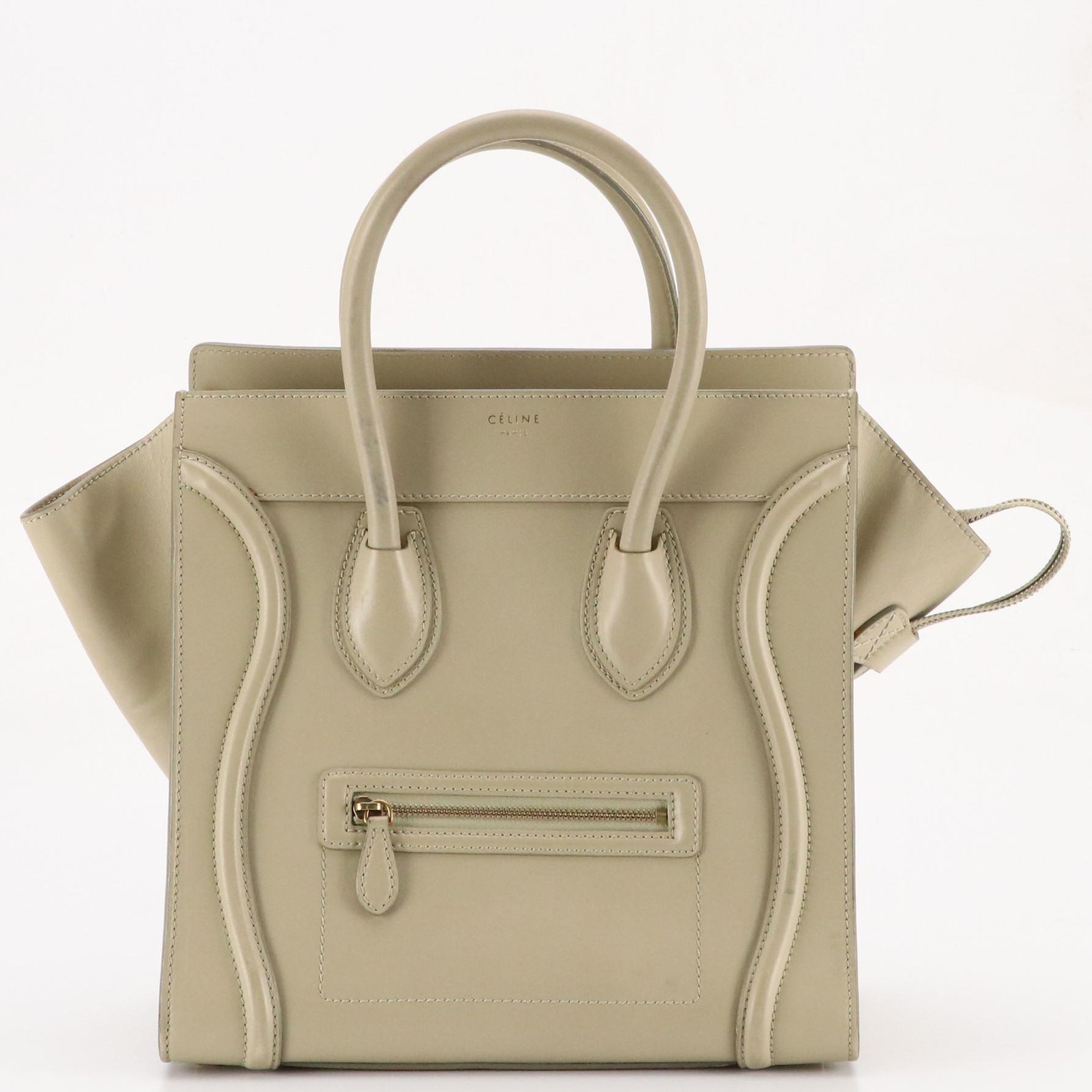Céline Phantom Luggage Tote in Smooth Beige Calfskin Leather