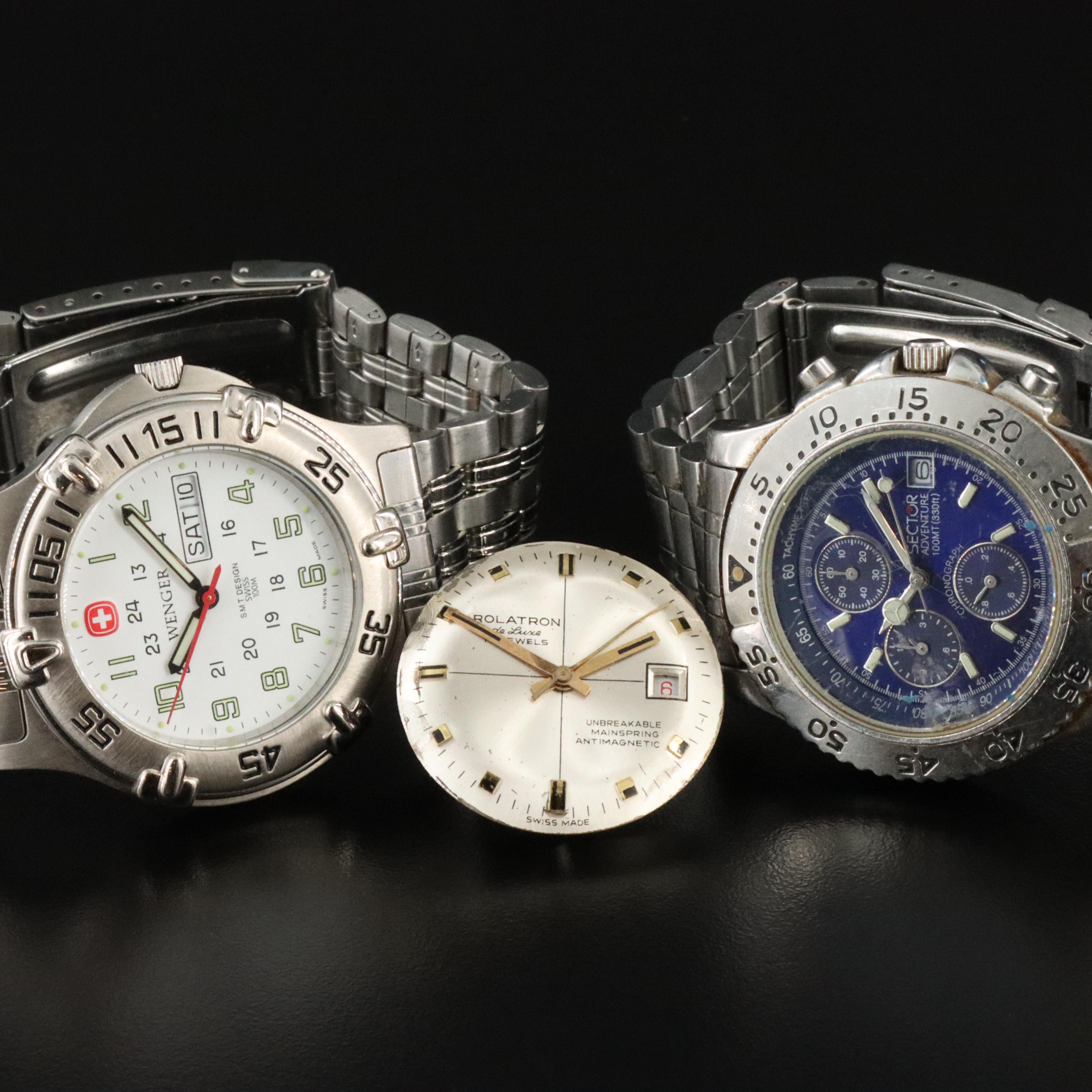 Wenger, Sector, & Rolatron Watches