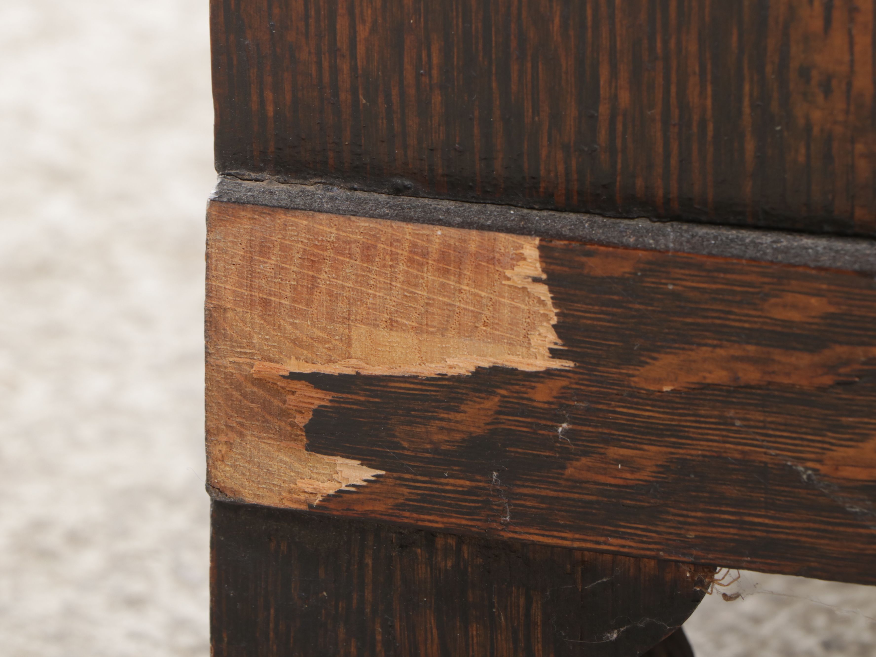 American Empire Style Oak and Curled Glass China Cabinet, Early 20th Century
