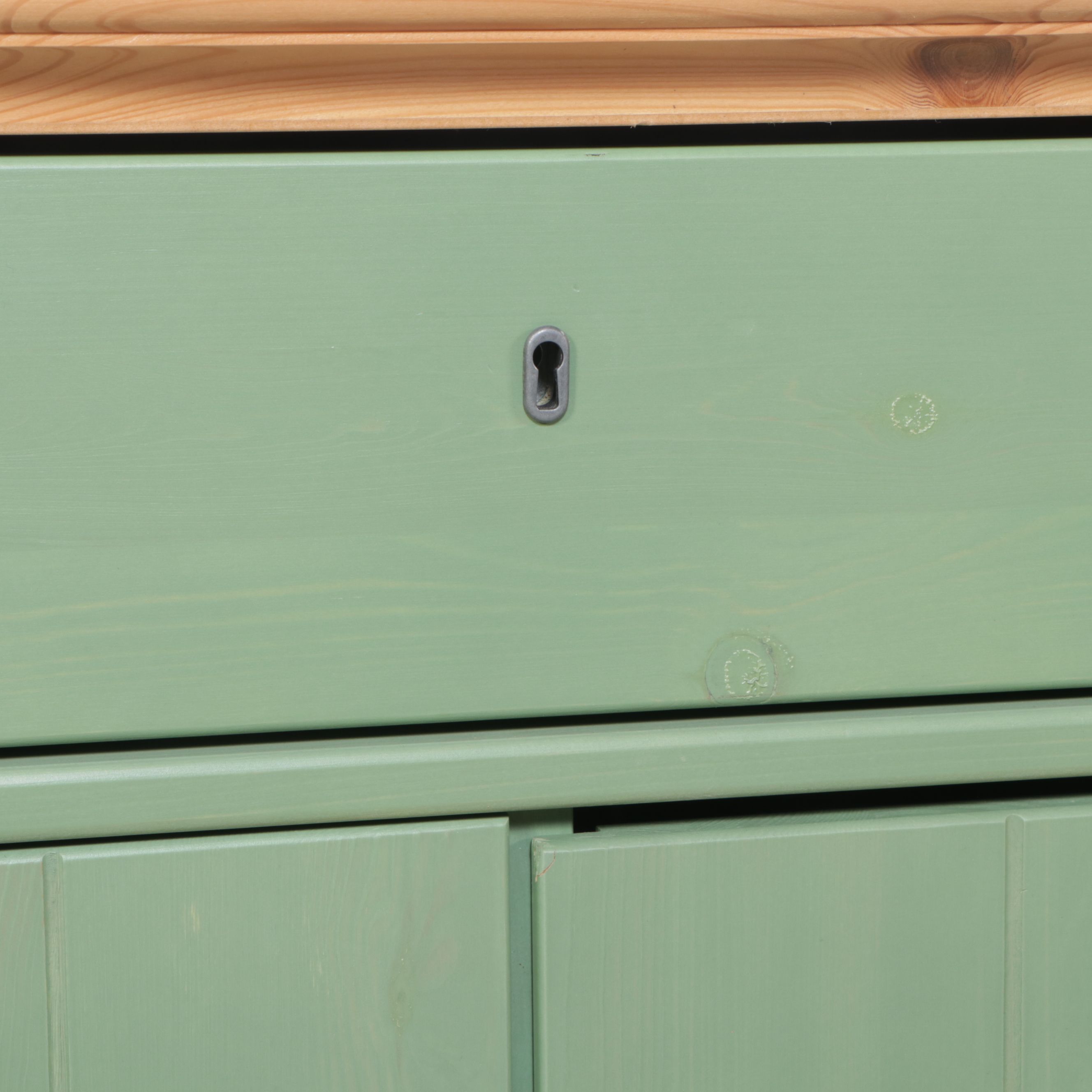 IKEA "HURDAL" Parcel-Painted Pine Linen Cabinet