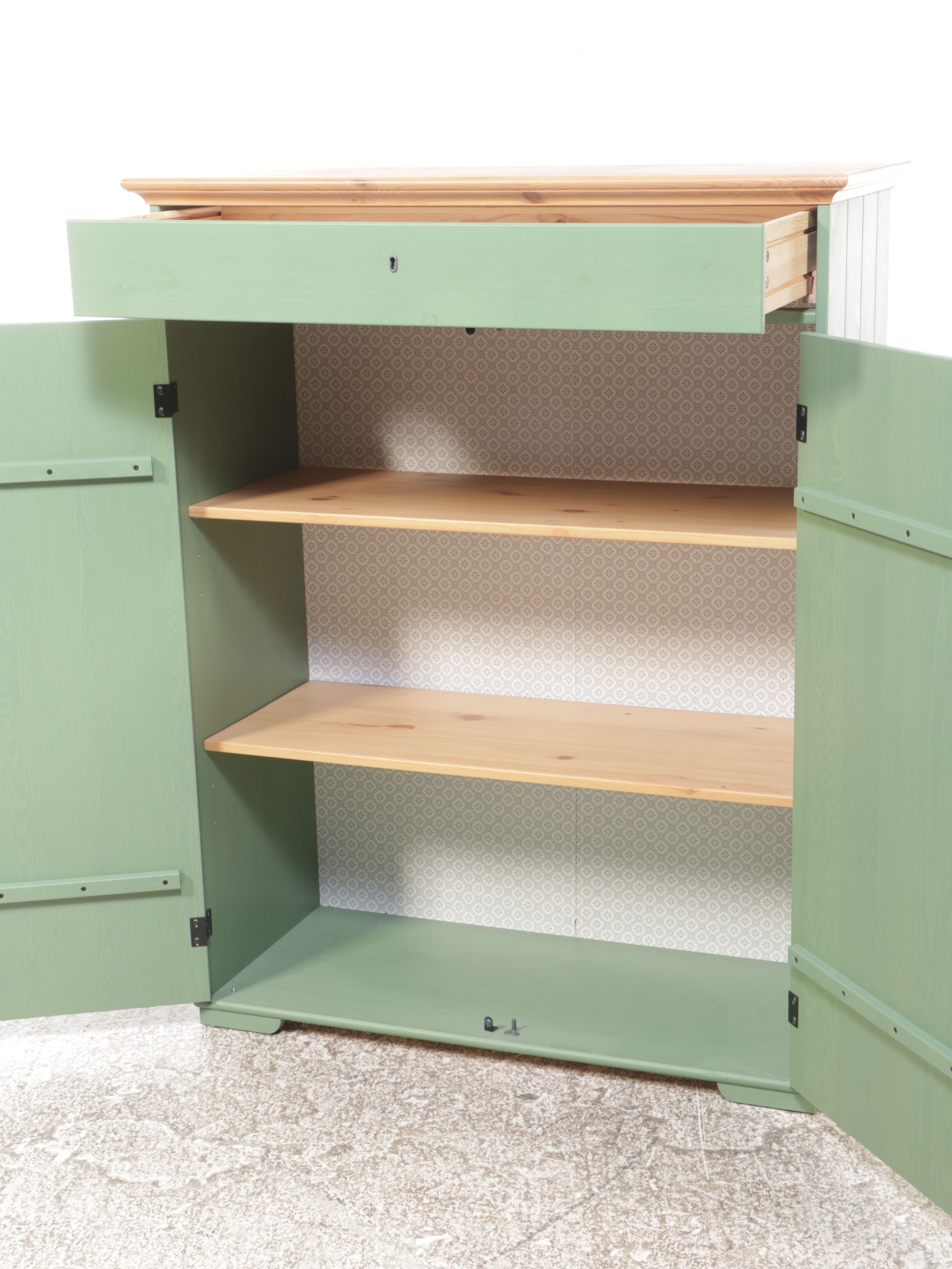 IKEA "HURDAL" Parcel-Painted Pine Linen Cabinet