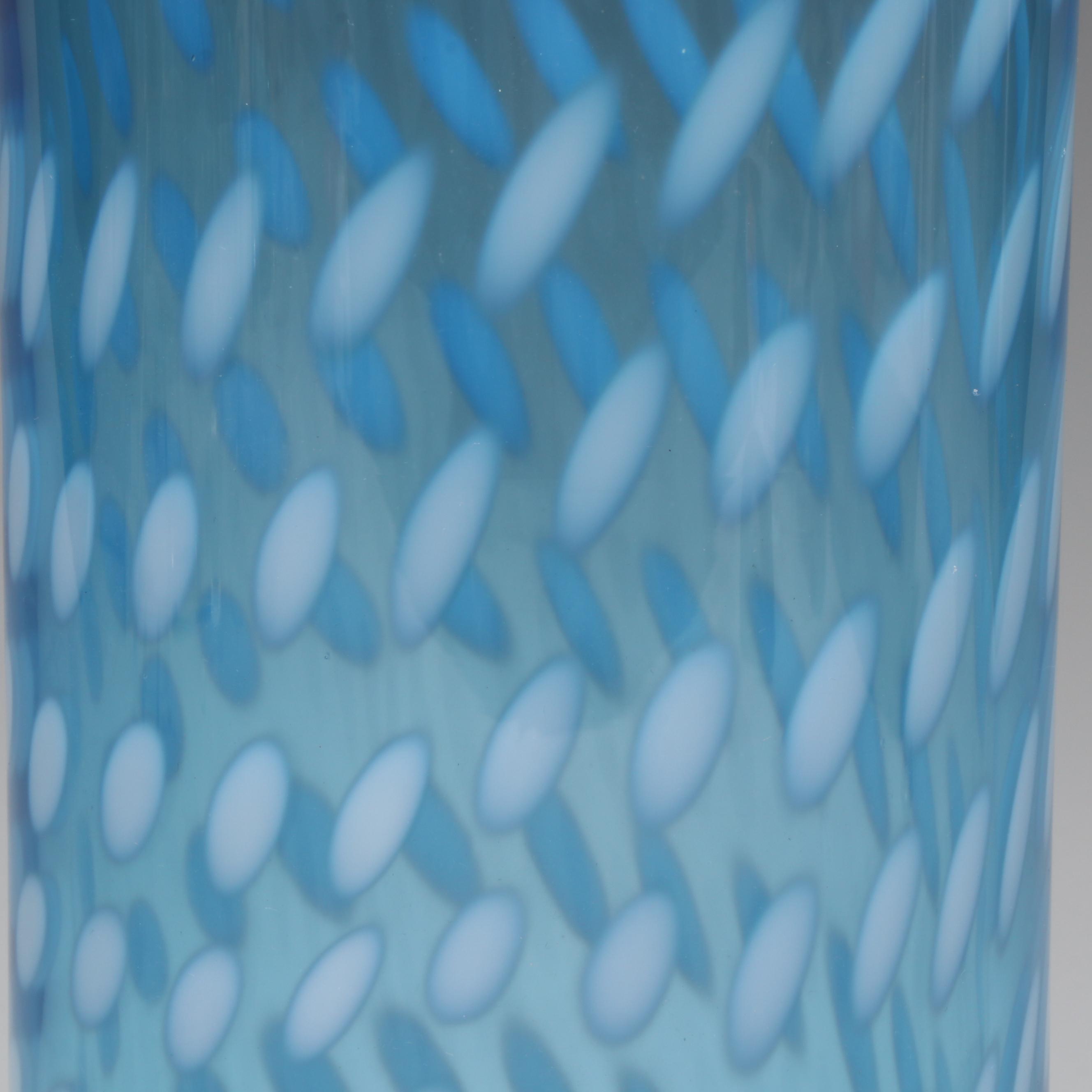 Ann Wahlstrom for Kosta Boda Blue Art Glass Vase