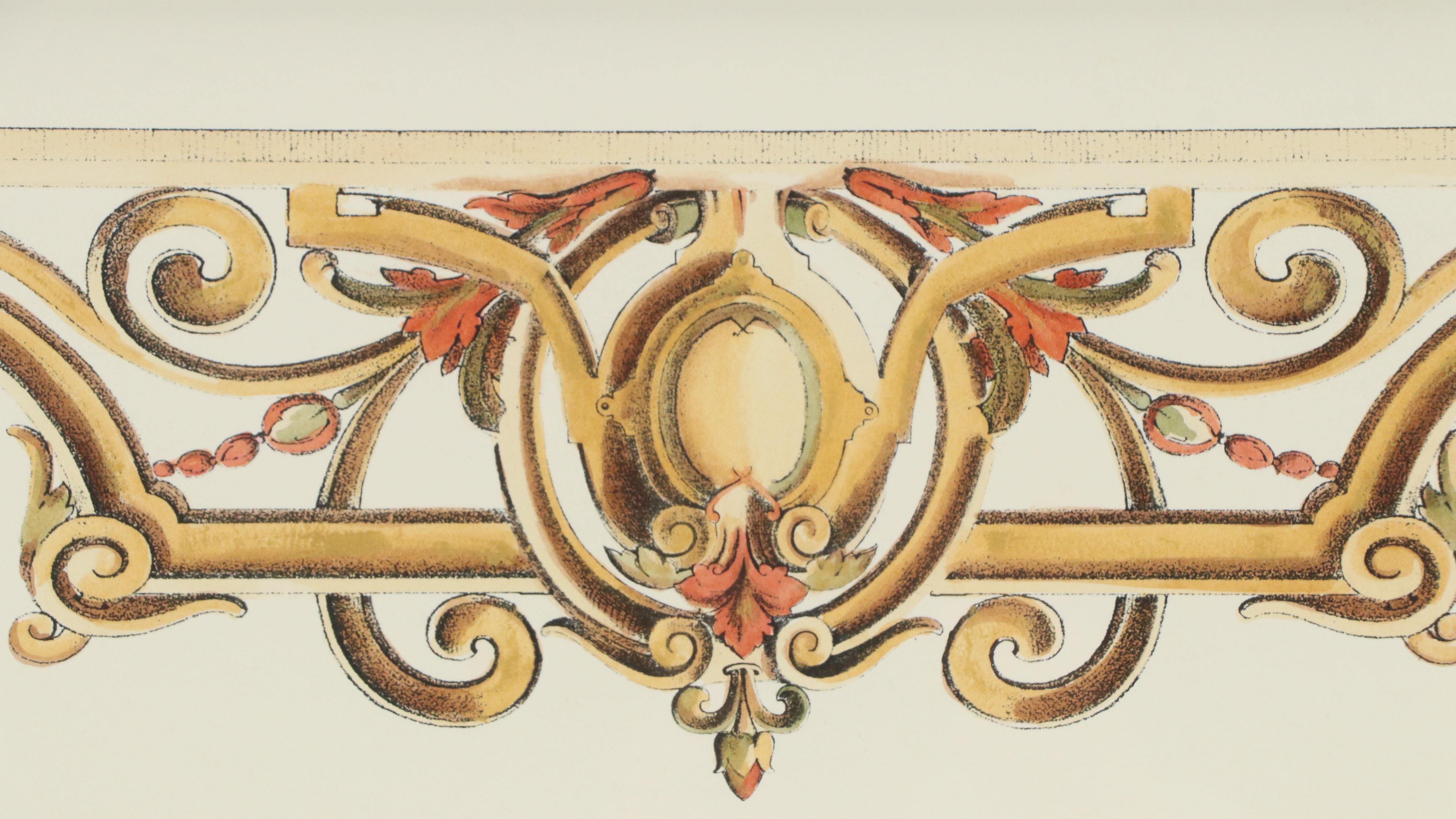 Hand-Colored Collotypes of Architectural Elements