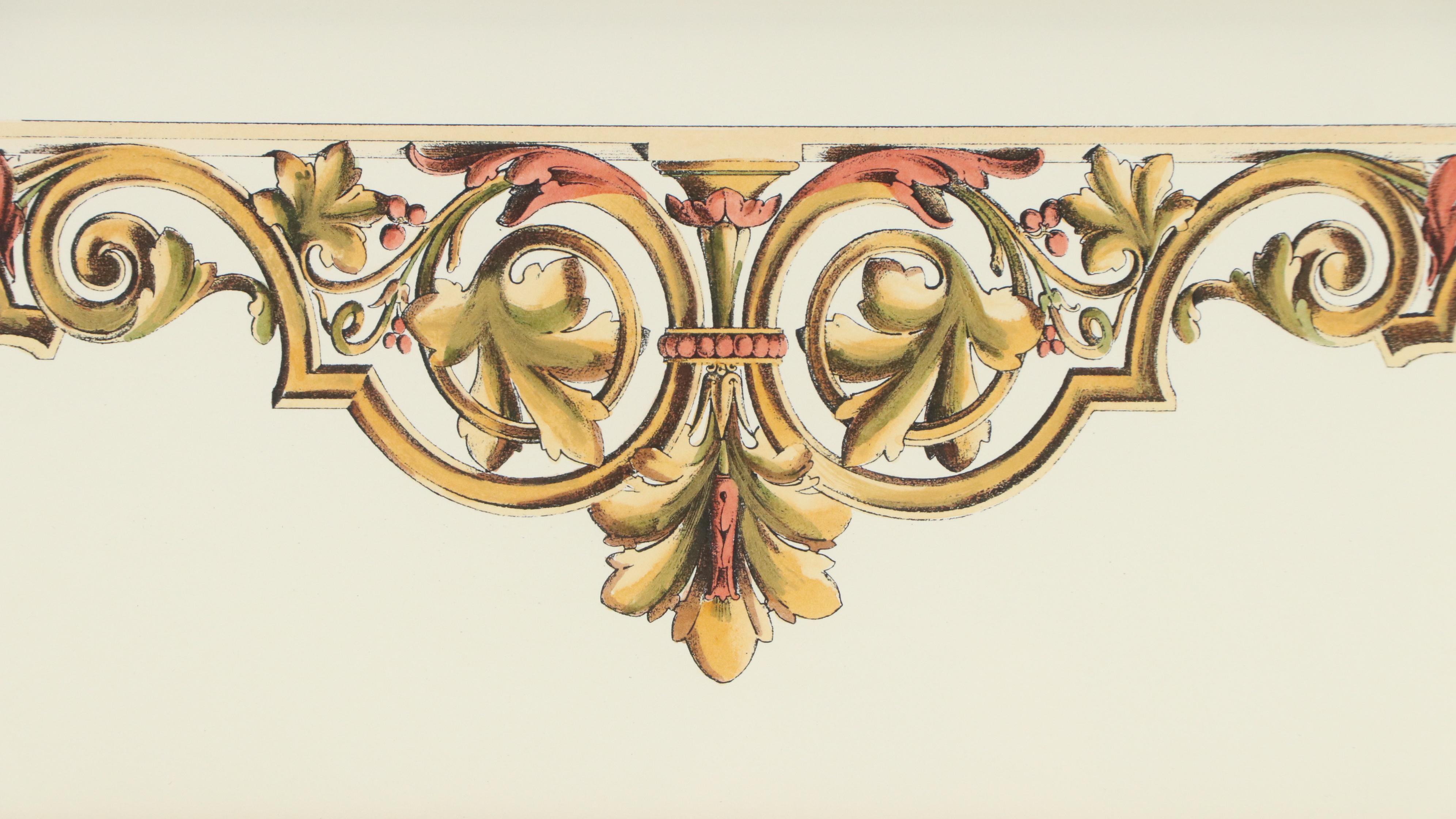 Hand-Colored Collotypes of Architectural Elements