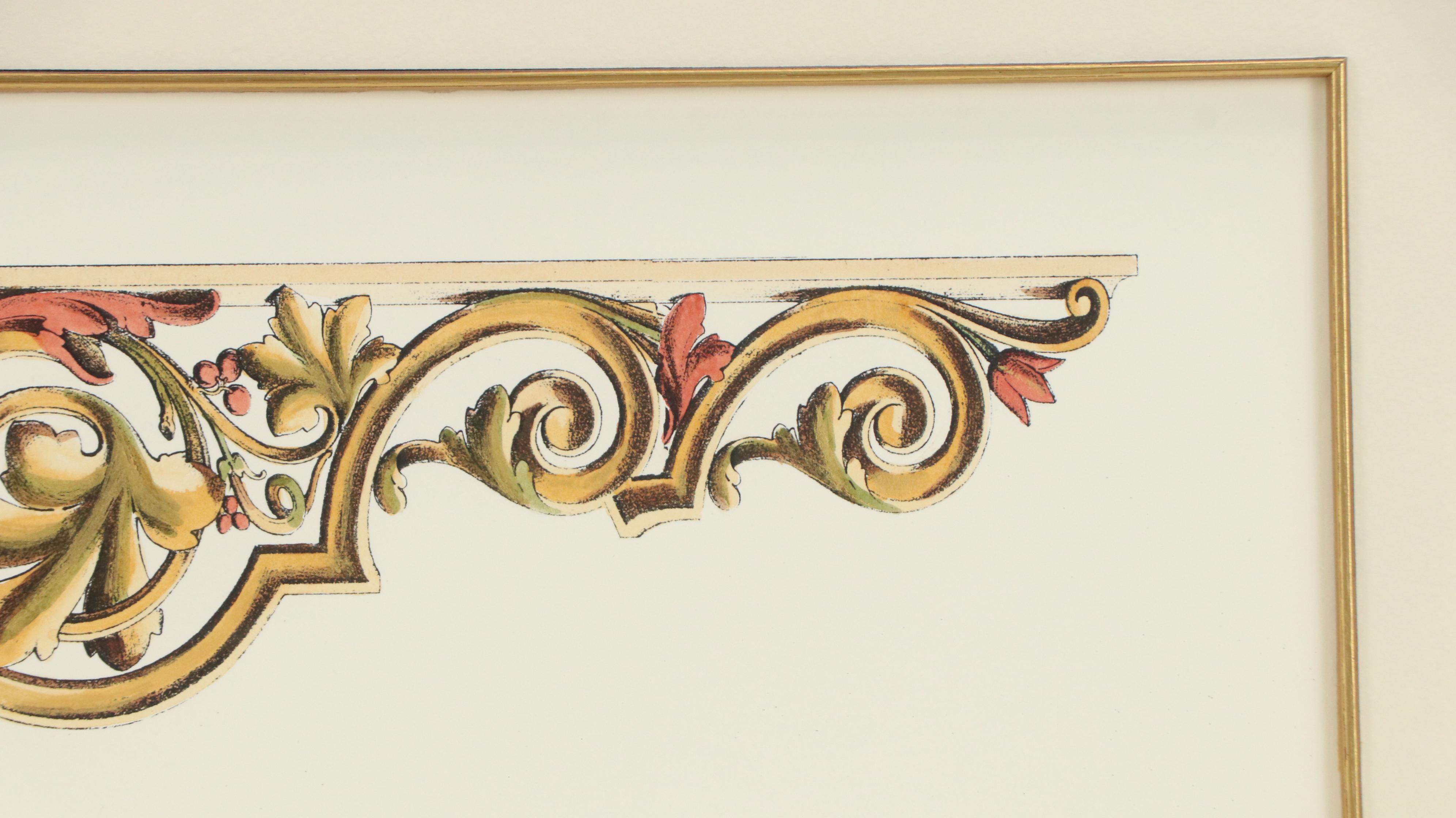 Hand-Colored Collotypes of Architectural Elements