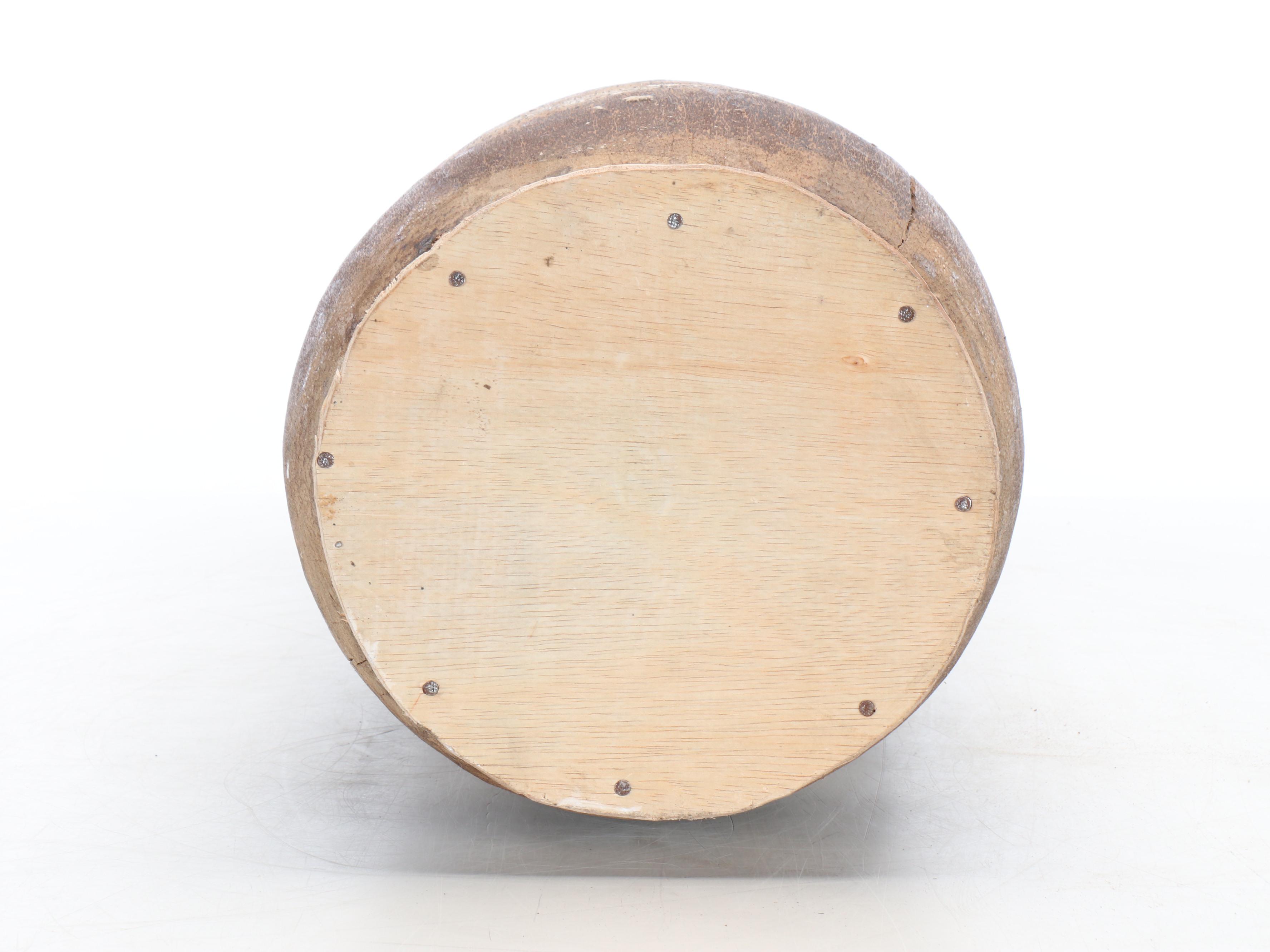 Hand-Carved Palm Tree Trunk Umbrella Stand