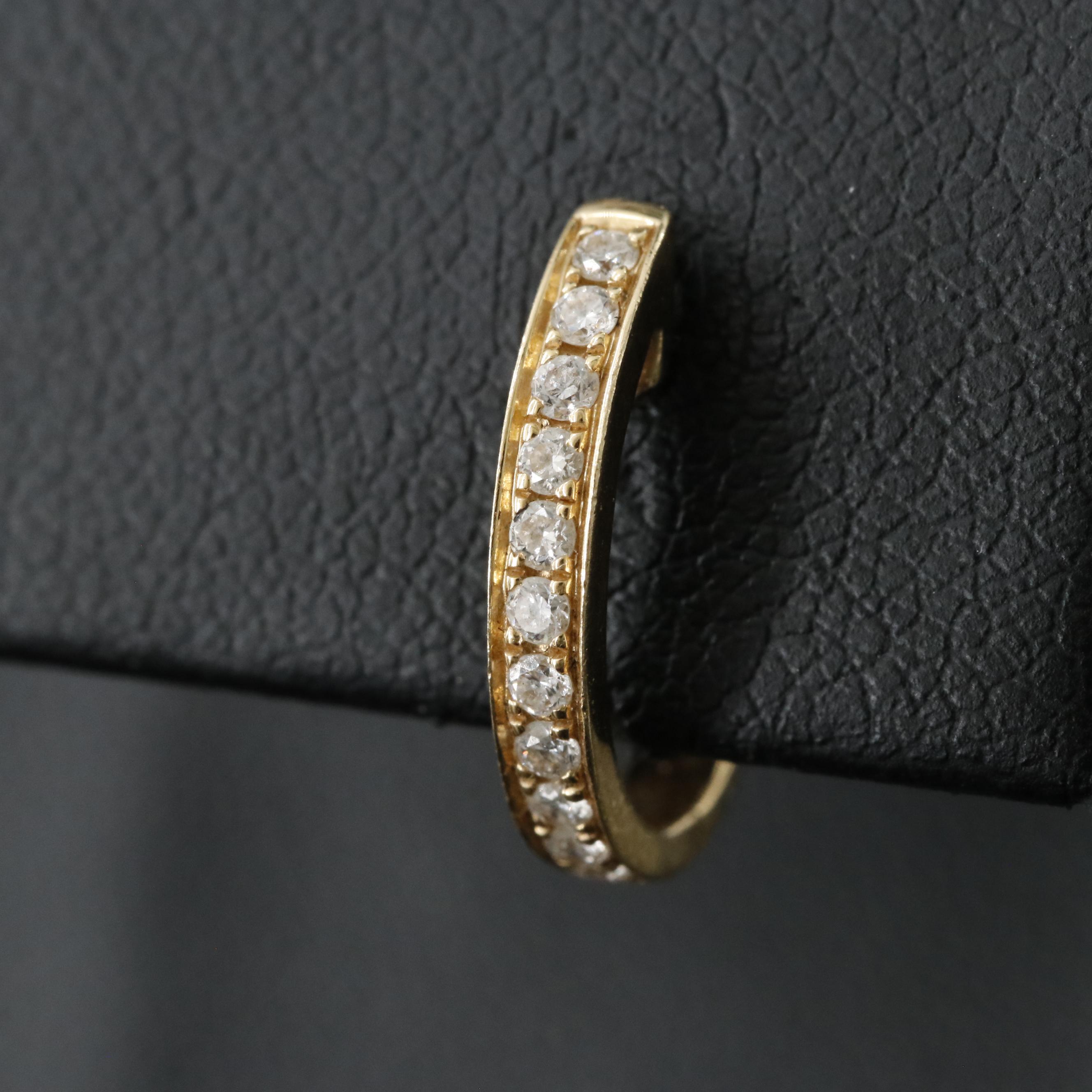 18K 0.27 CTW Diamond Hoop Earrings