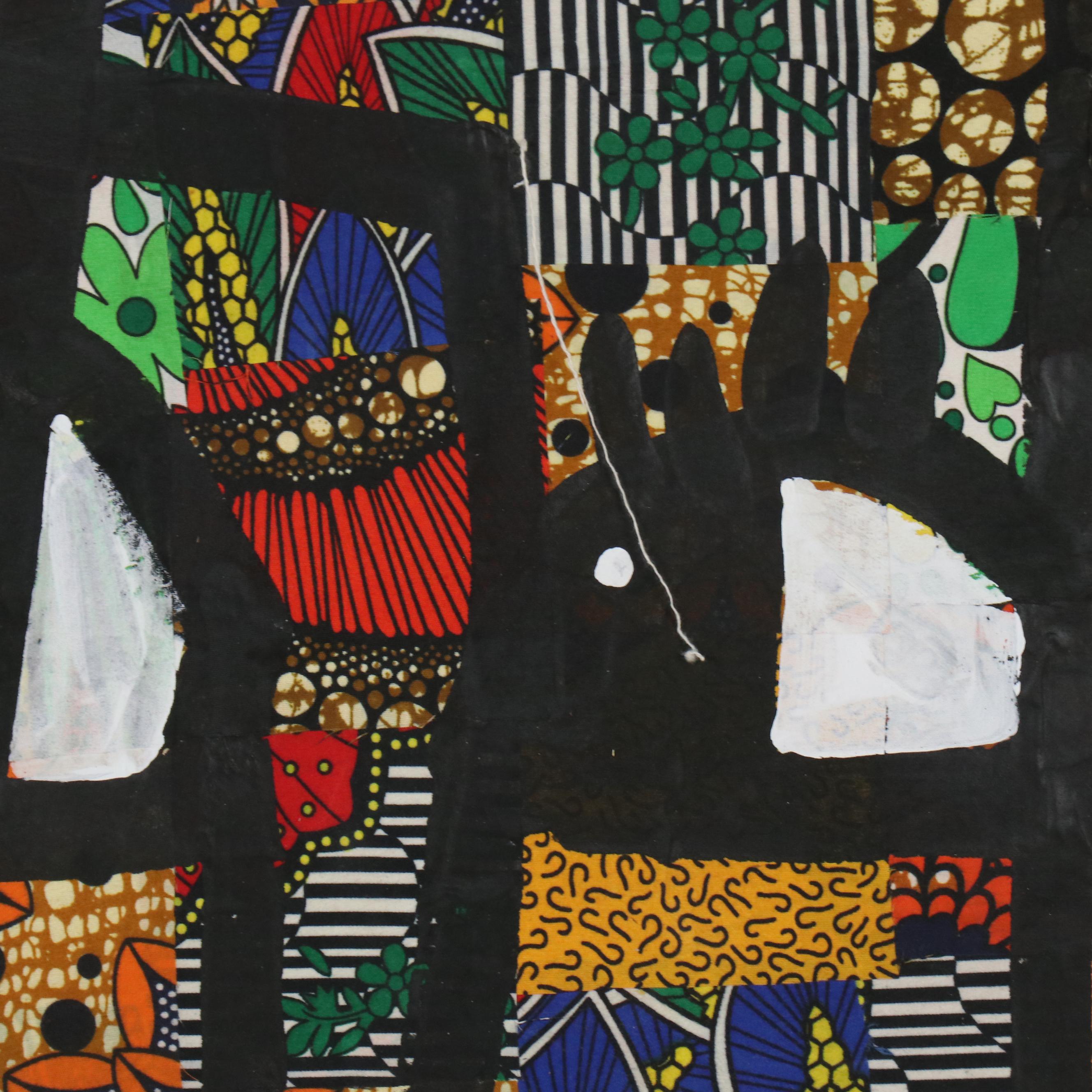 Abiola Idowu Stylized Collage Portrait "Genesis of Affection" 2024