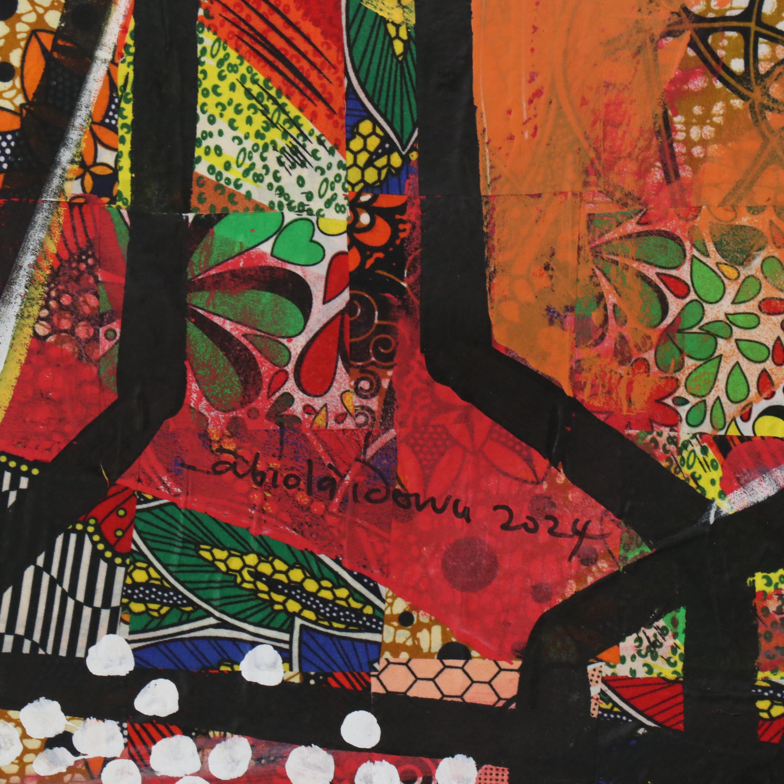 Abiola Idowu Stylized Collage Portrait "Genesis of Affection" 2024