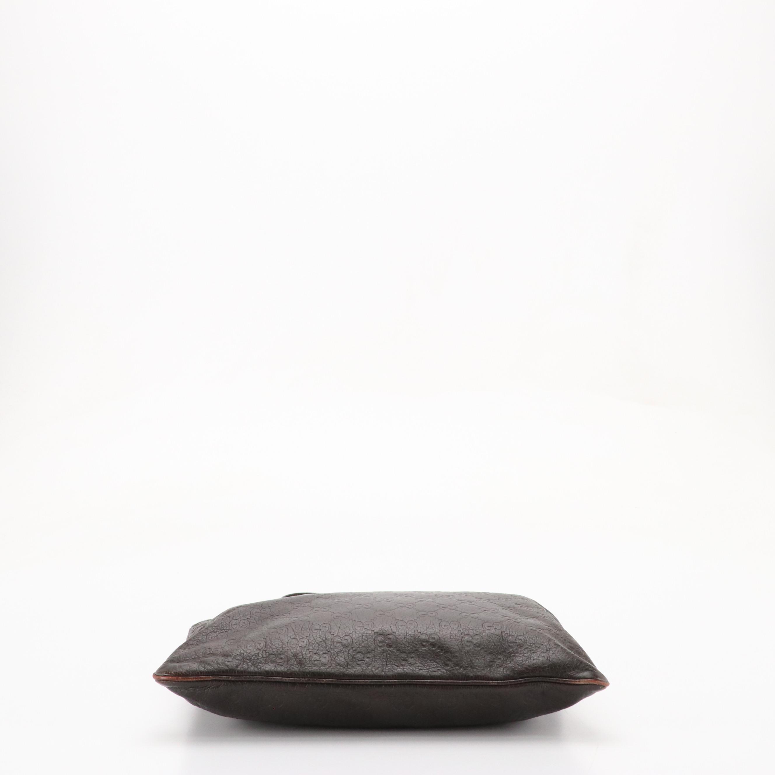 Gucci Brown Guccissima Grain Leather Crossbody Bag