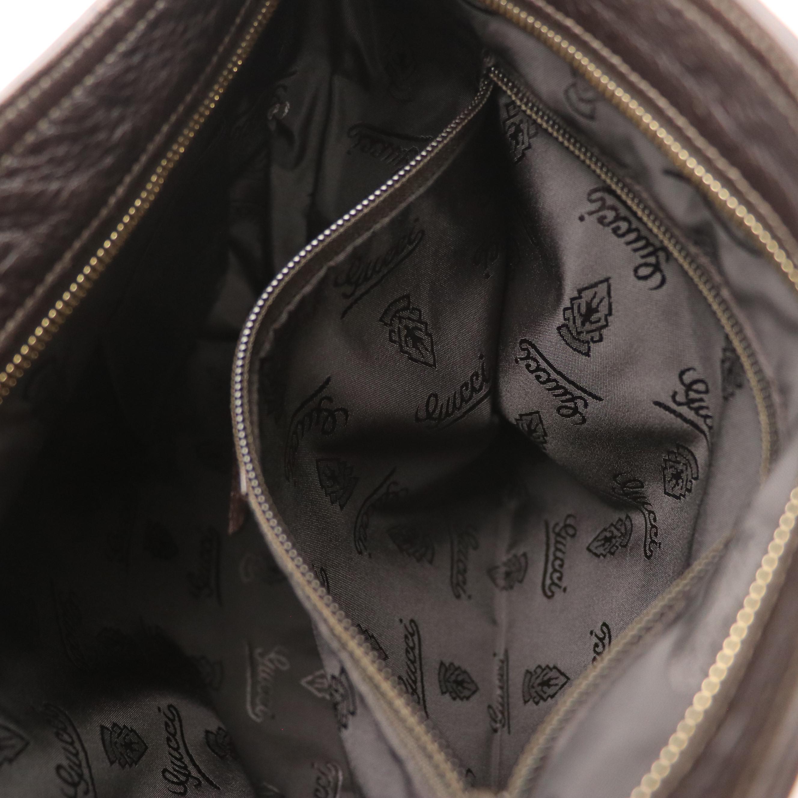 Gucci Brown Guccissima Grain Leather Crossbody Bag