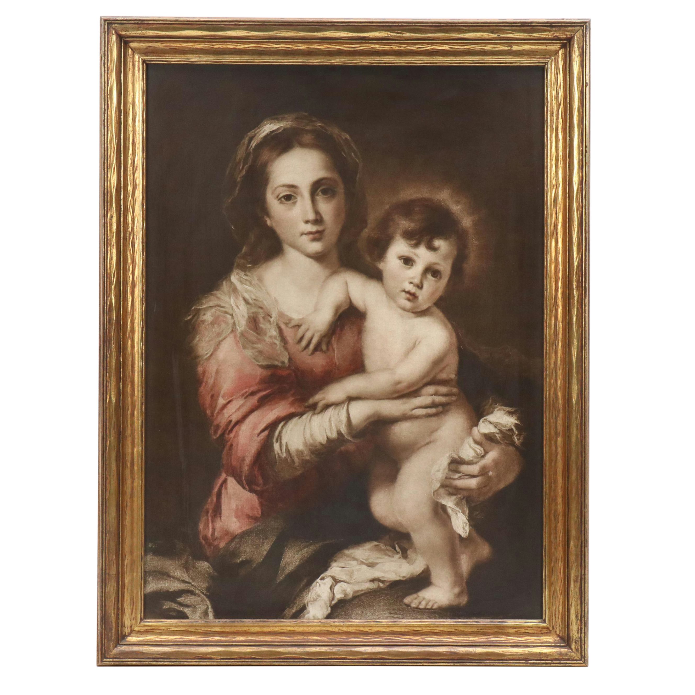 Photogravure "Madonna and Child" After Bartolomé Esteban Murillo