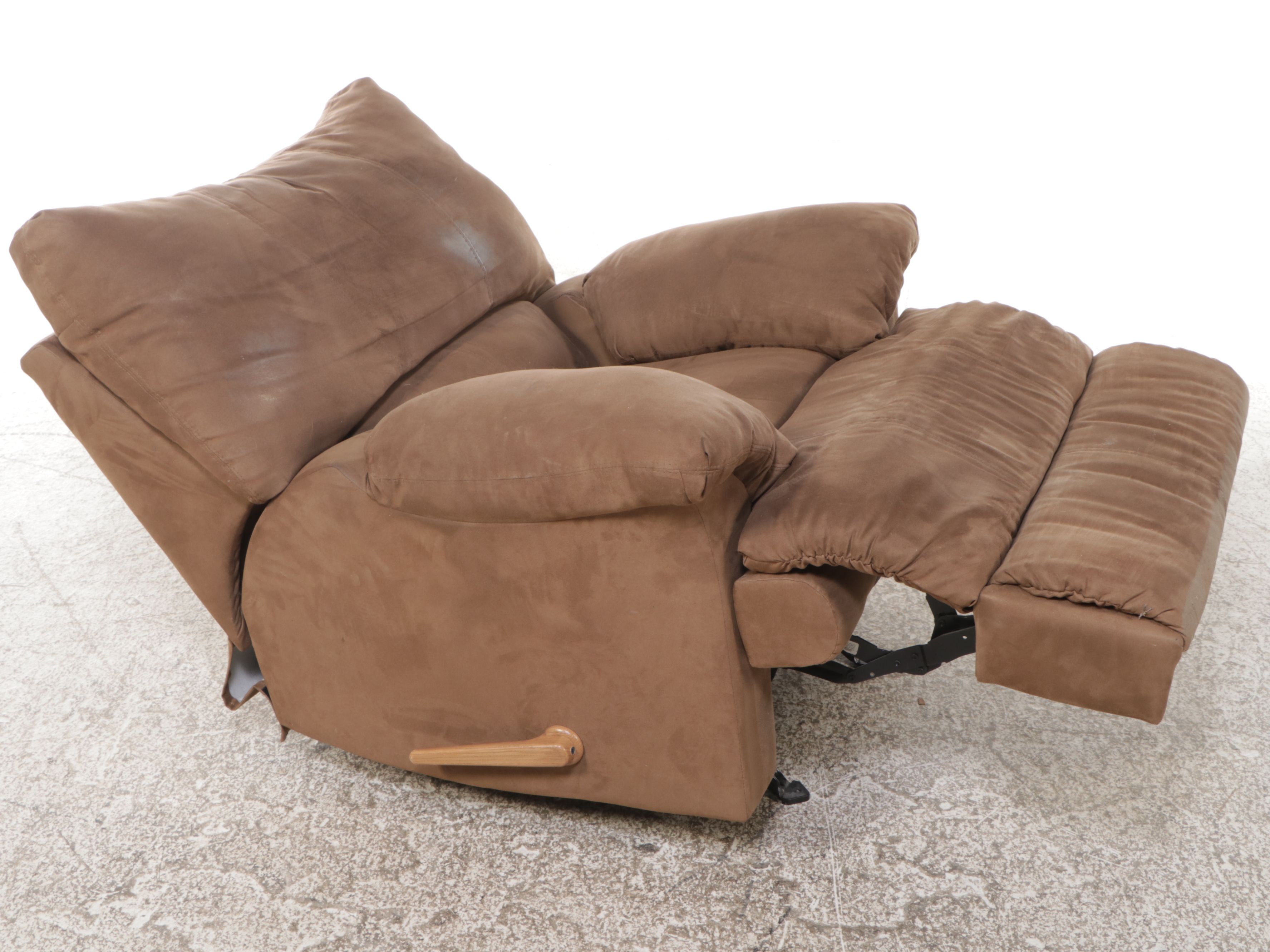 Over-Stuffed Fabric Upholstered Recliner