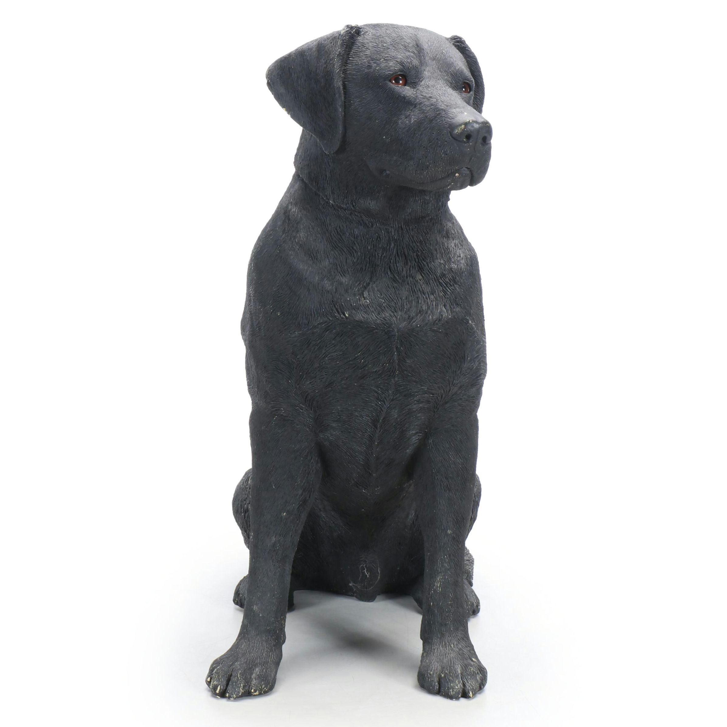 Black Labrador Retriever Resin Figure