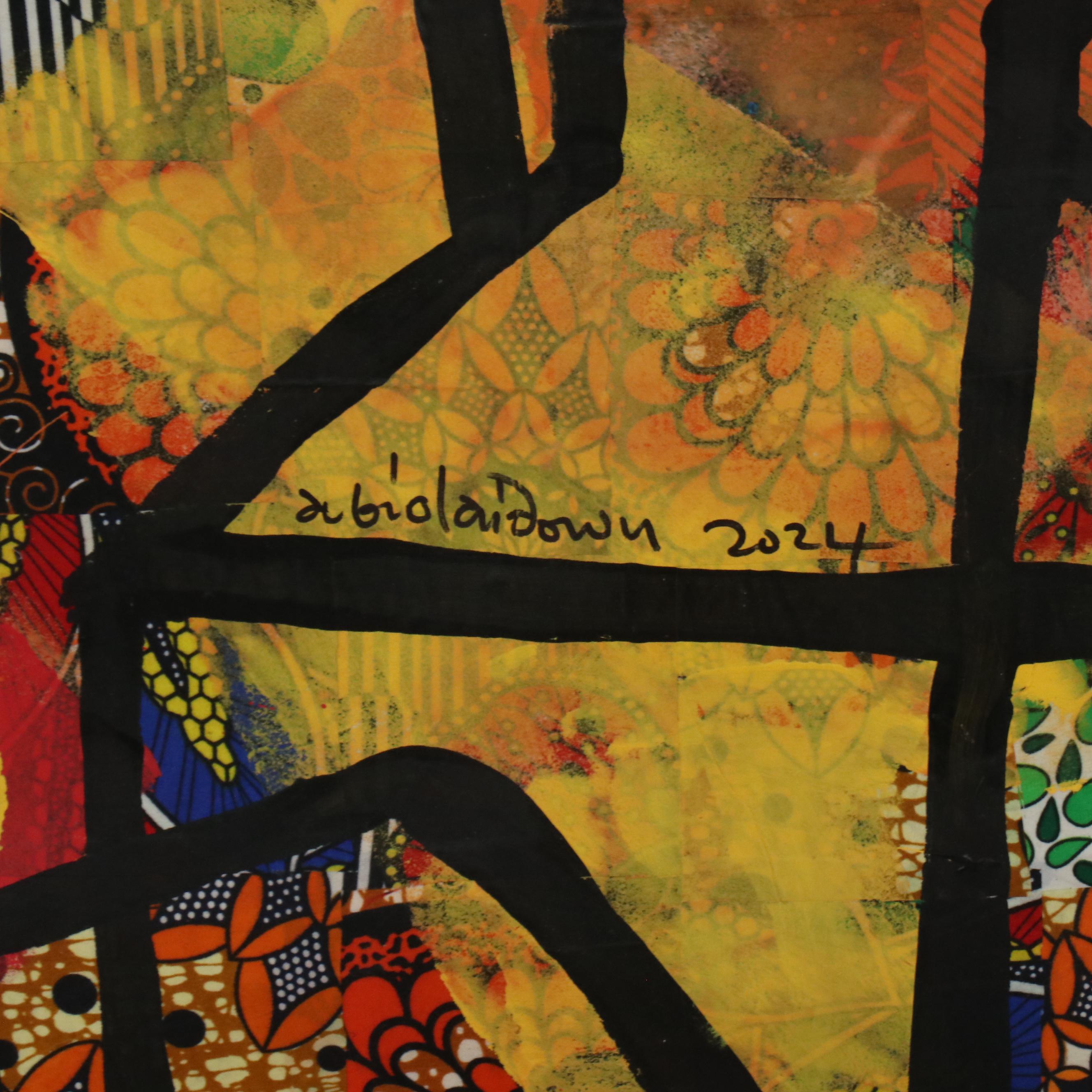 Abiola Idowu Stylized Collage Portrait "Beautiful Community II," 2024