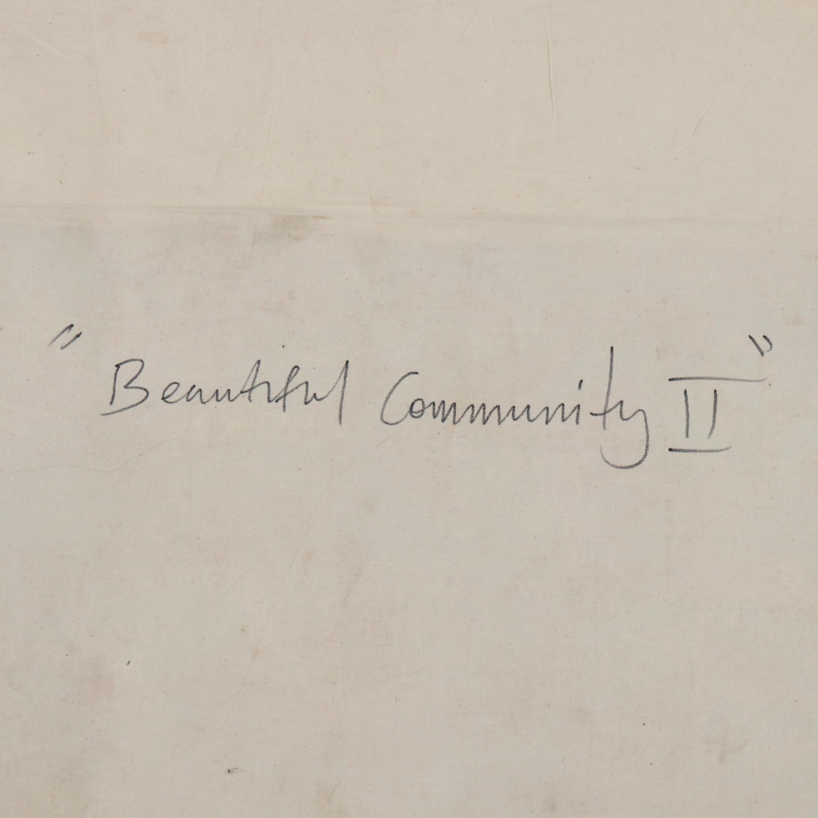 Abiola Idowu Stylized Collage Portrait "Beautiful Community II," 2024