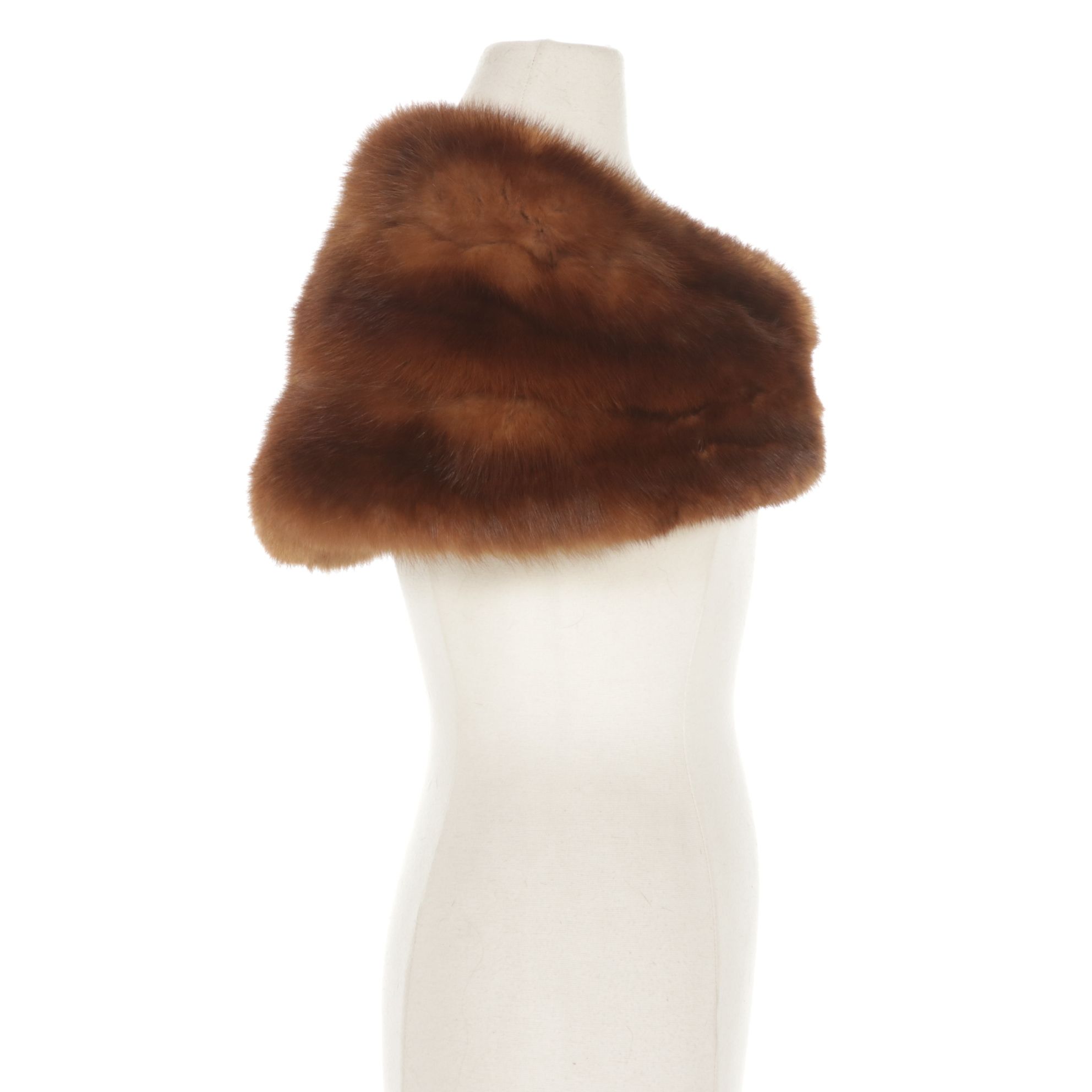 Sable Fur Wrap Stole, Mid-20th Century