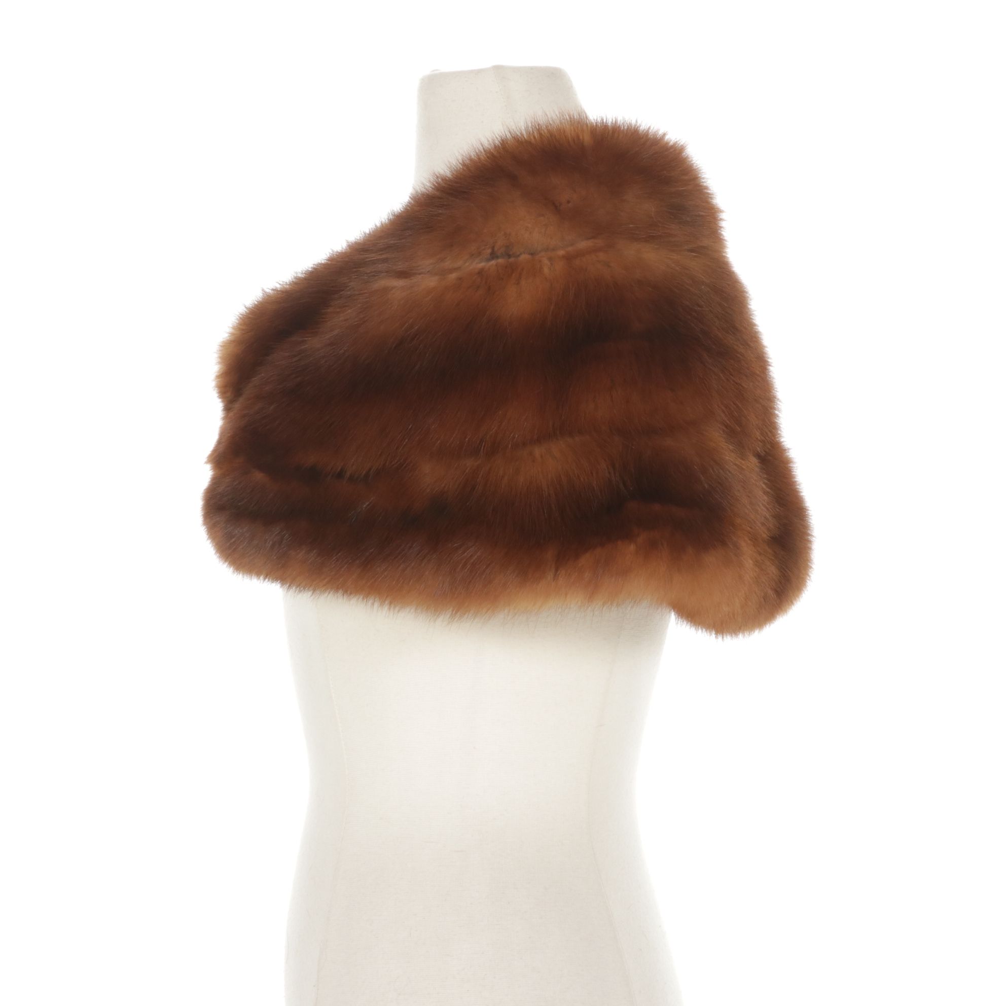 Sable Fur Wrap Stole, Mid-20th Century