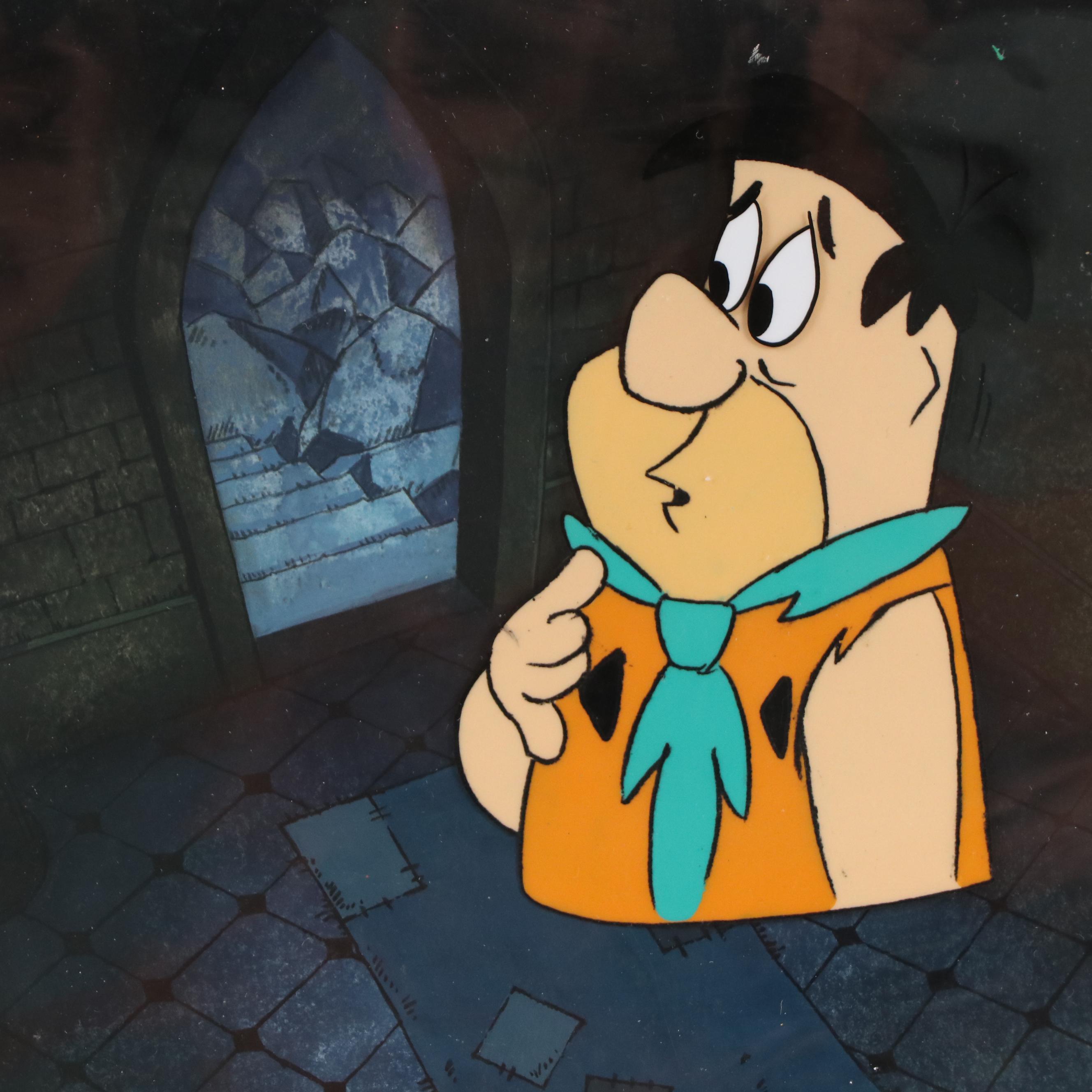 "The Flintstones" Hand-Painted Animation Cel, Late 20th Century
