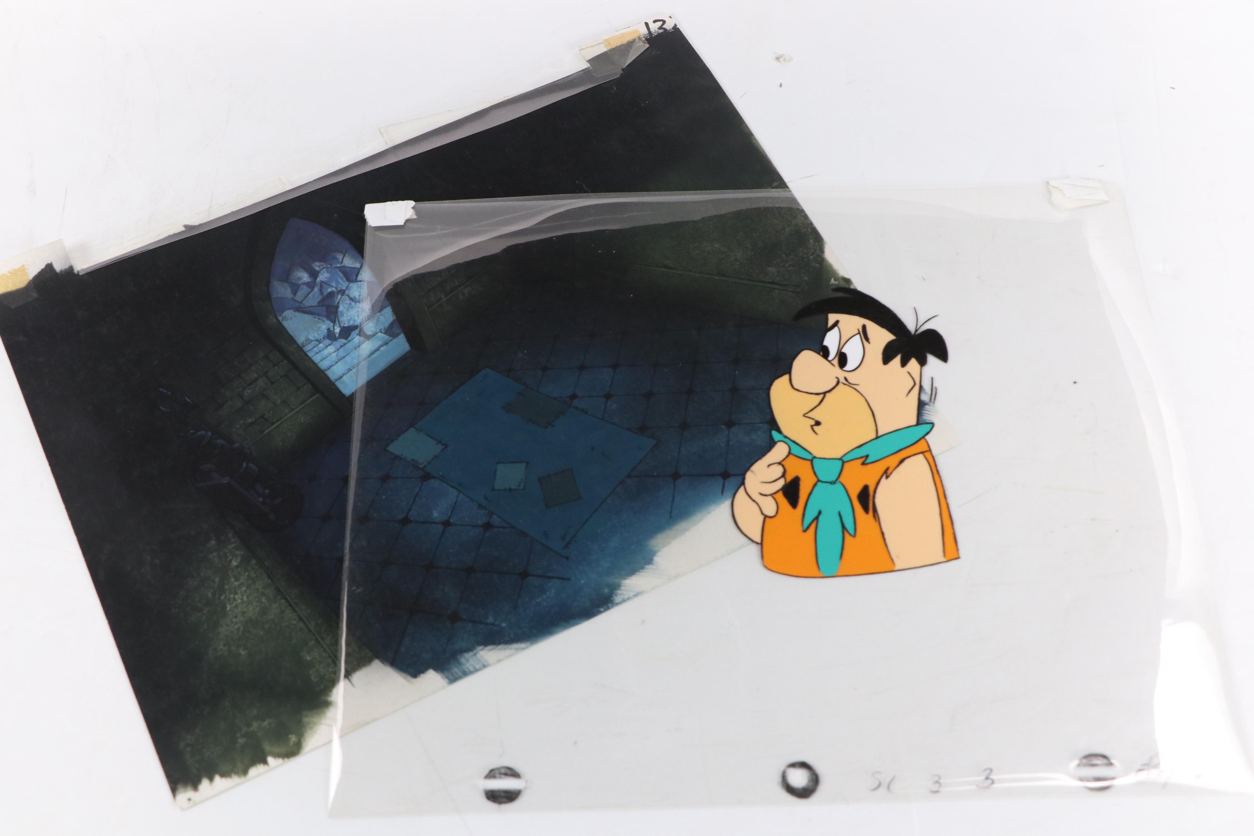 "The Flintstones" Hand-Painted Animation Cel, Late 20th Century