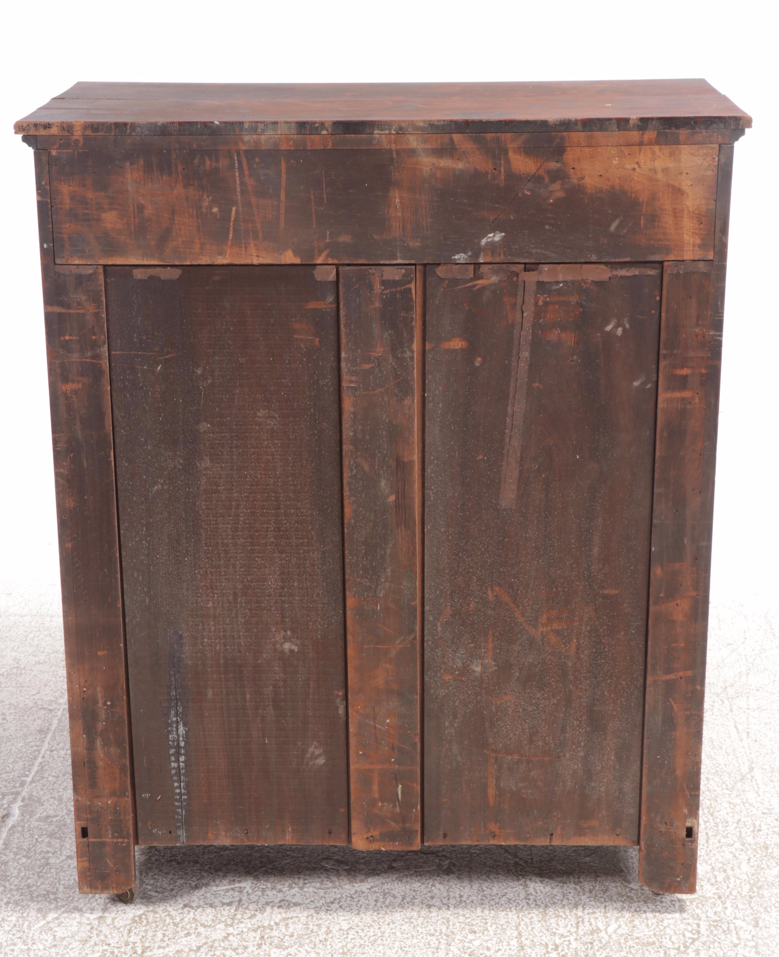 Victorian Burl Wood Five-Drawer Chest, 19th Century