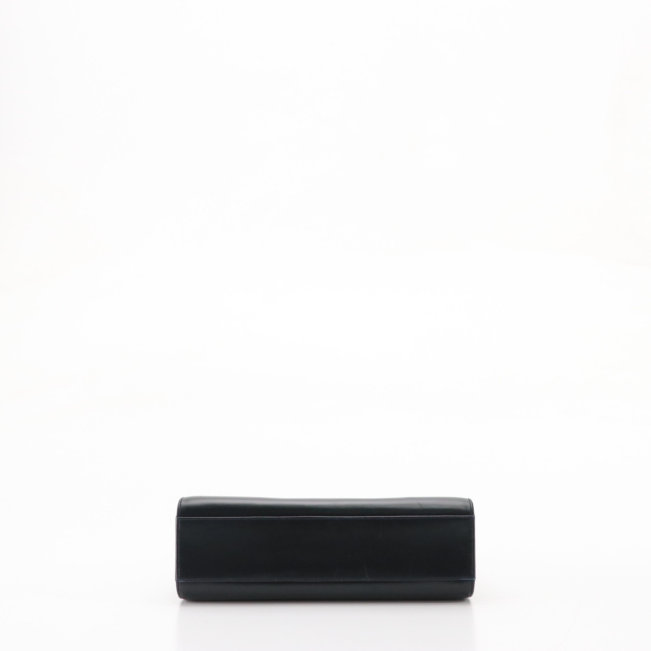 Cartier Gemstone Clasp Handbag in Navy Calfskin Leather