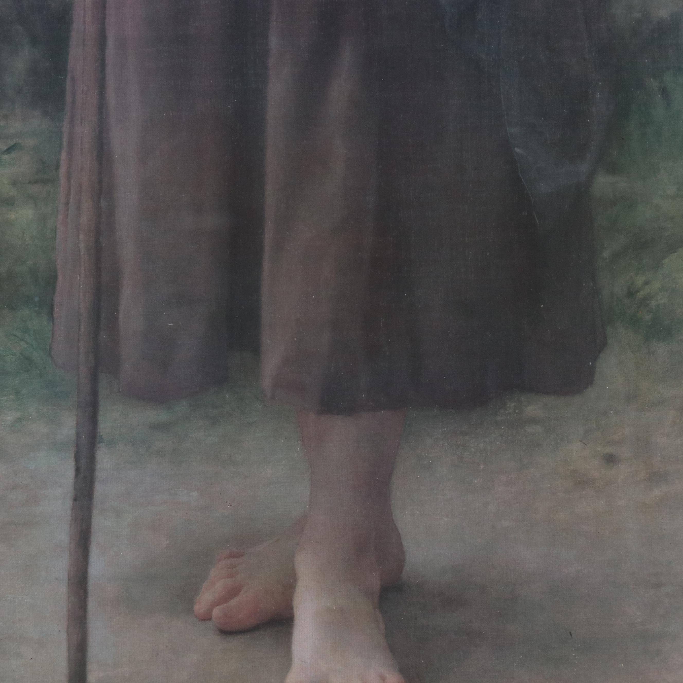 Offset Lithograph "A Little Shepherdess" After William-Adolphe Bouguereau