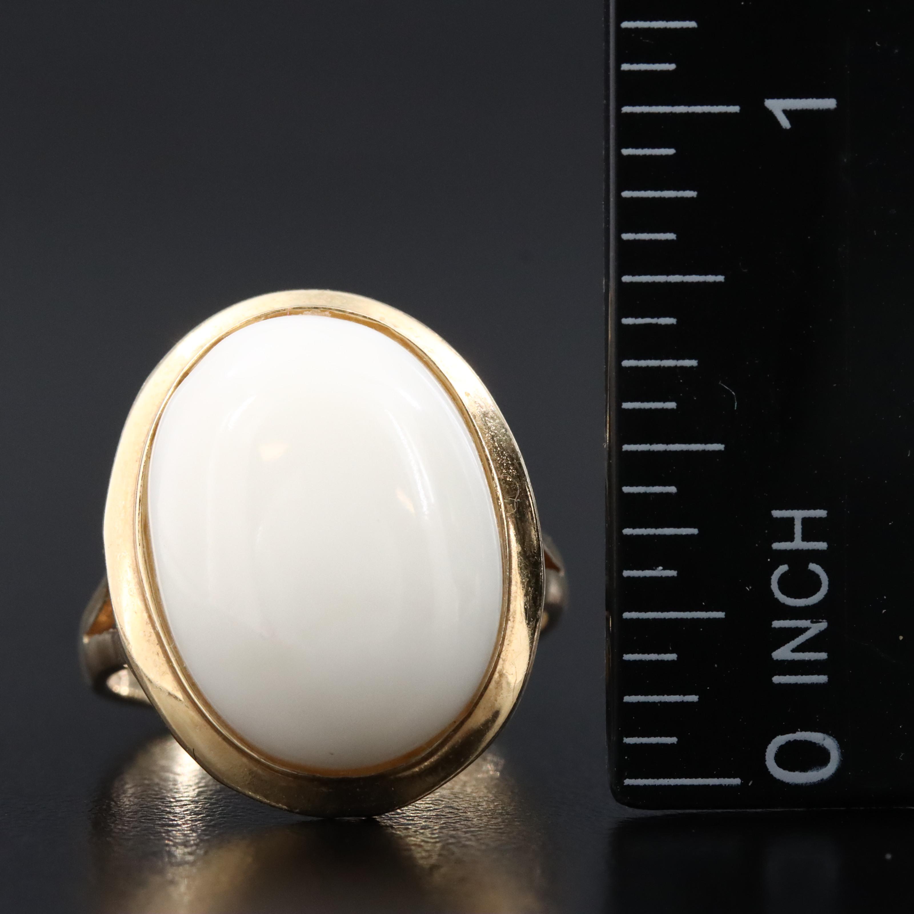 14K Coral Ring and Pendant Set