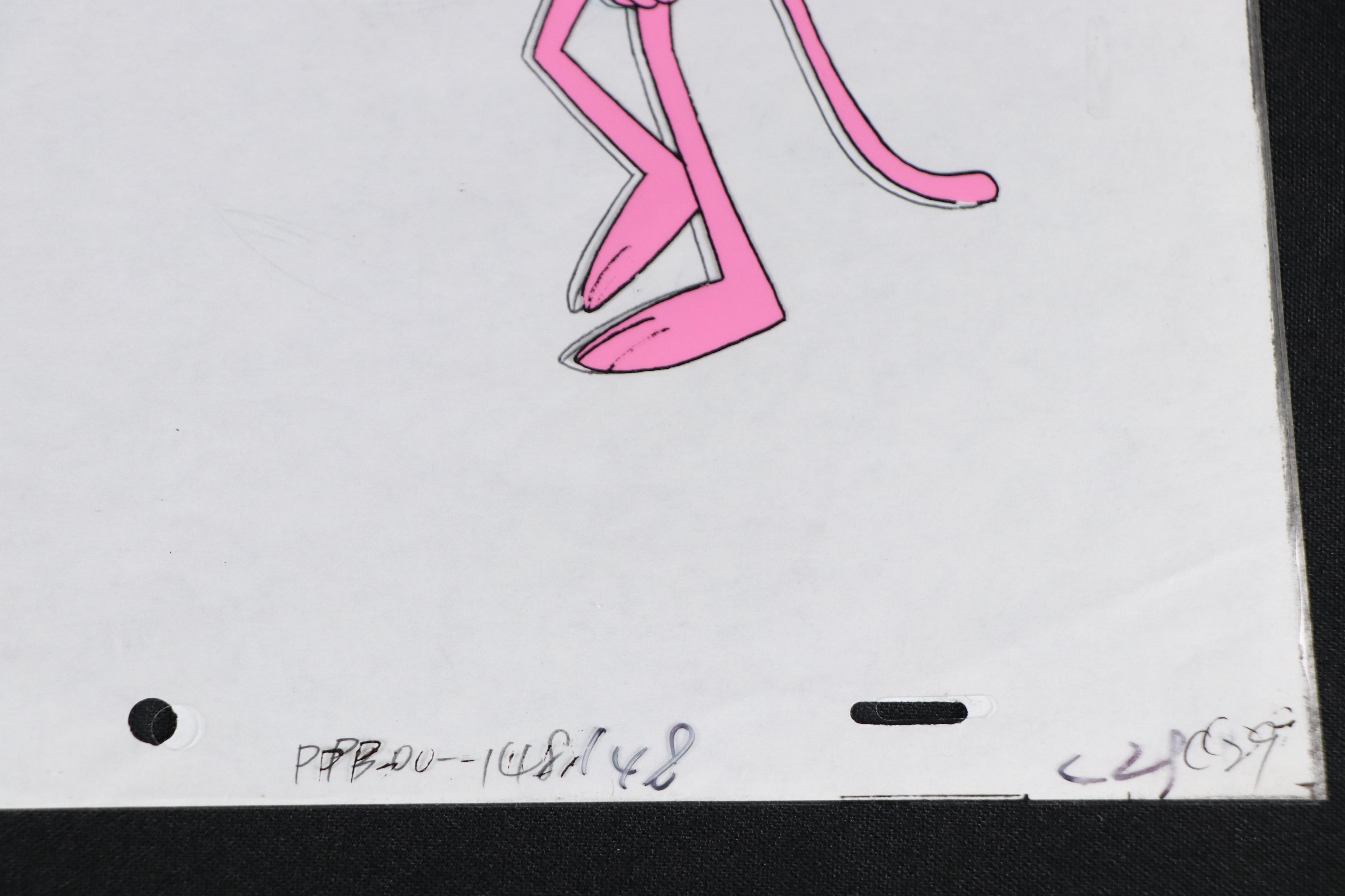 Animation Hand-Painted Cels and Sketches "Pink Panther," Late 20th Century