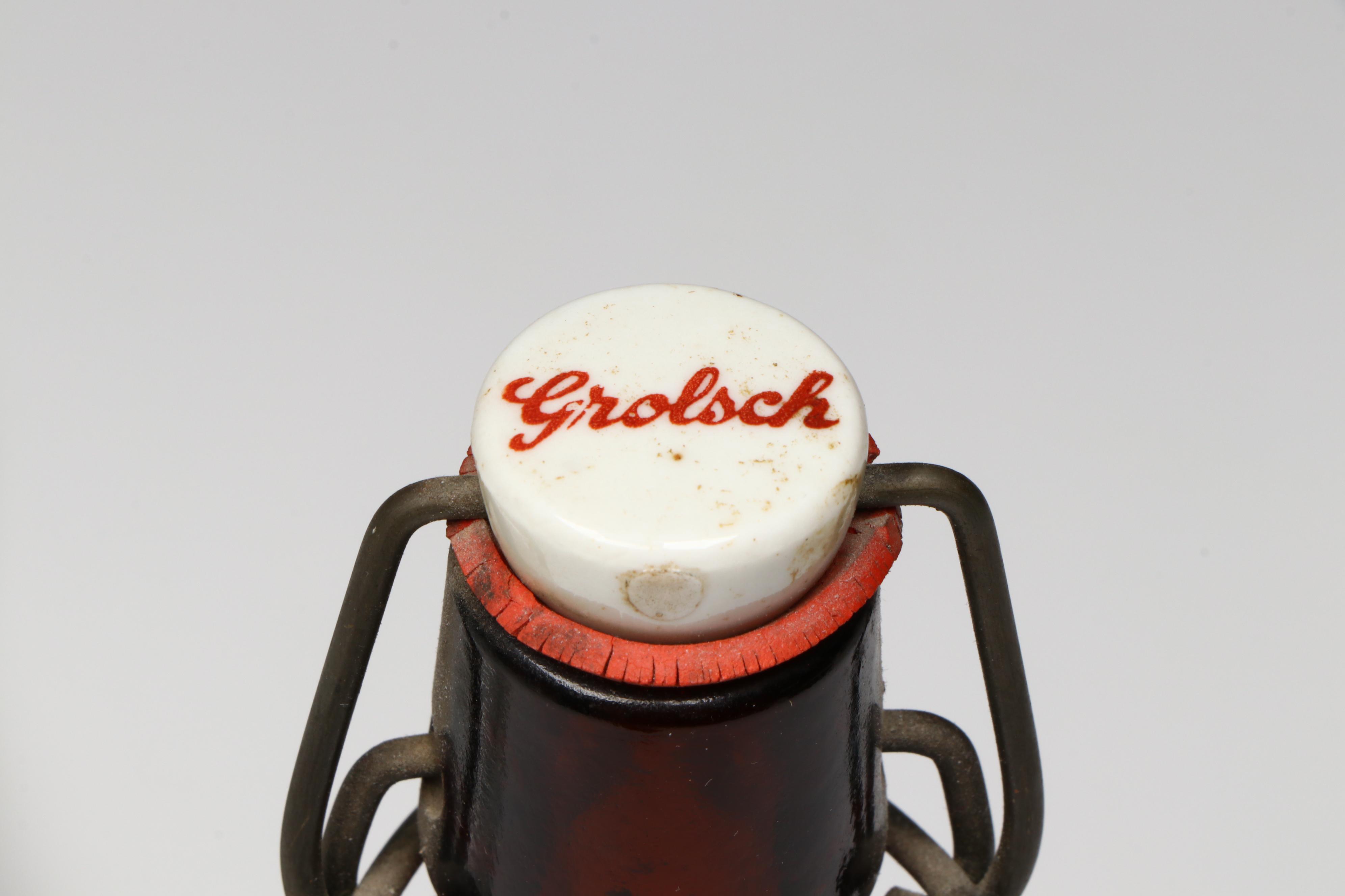 Moerlein Brewing Stoneware Beer Bottle with other Brewery Collectibles