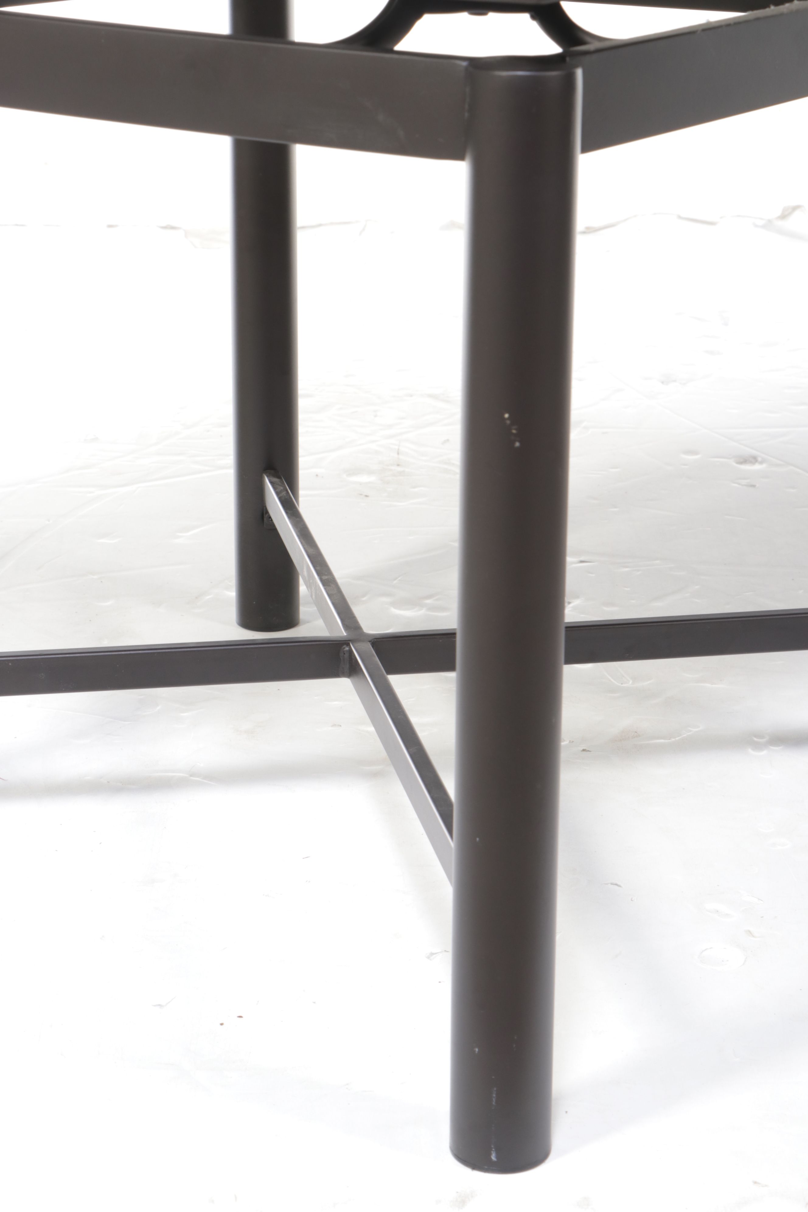 Contemporary Tessellated Stone and Metal End Table