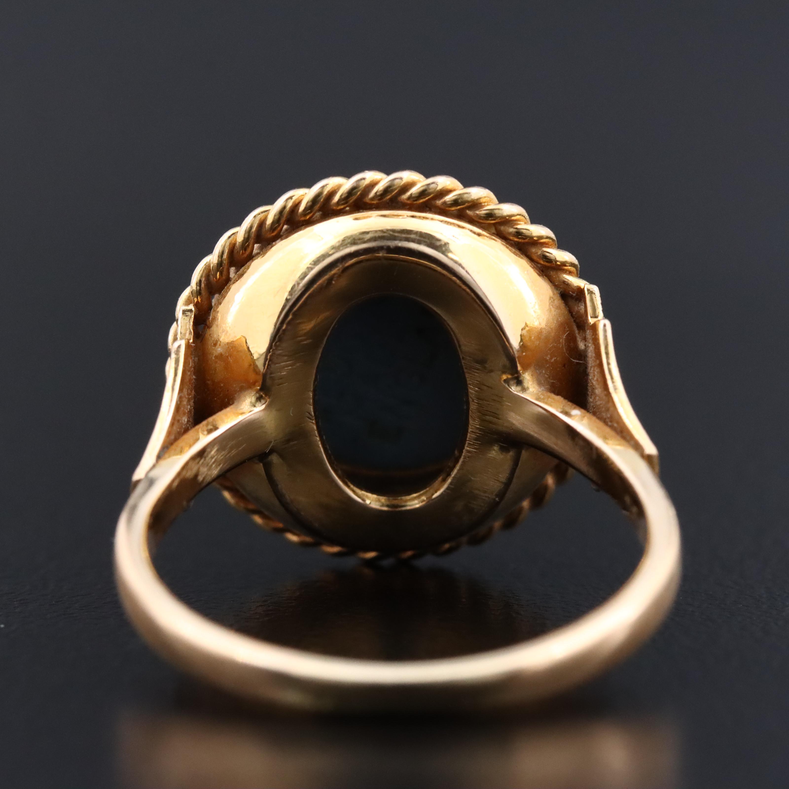 Vintage Wedgwood 14K Jasperware Ring with Box