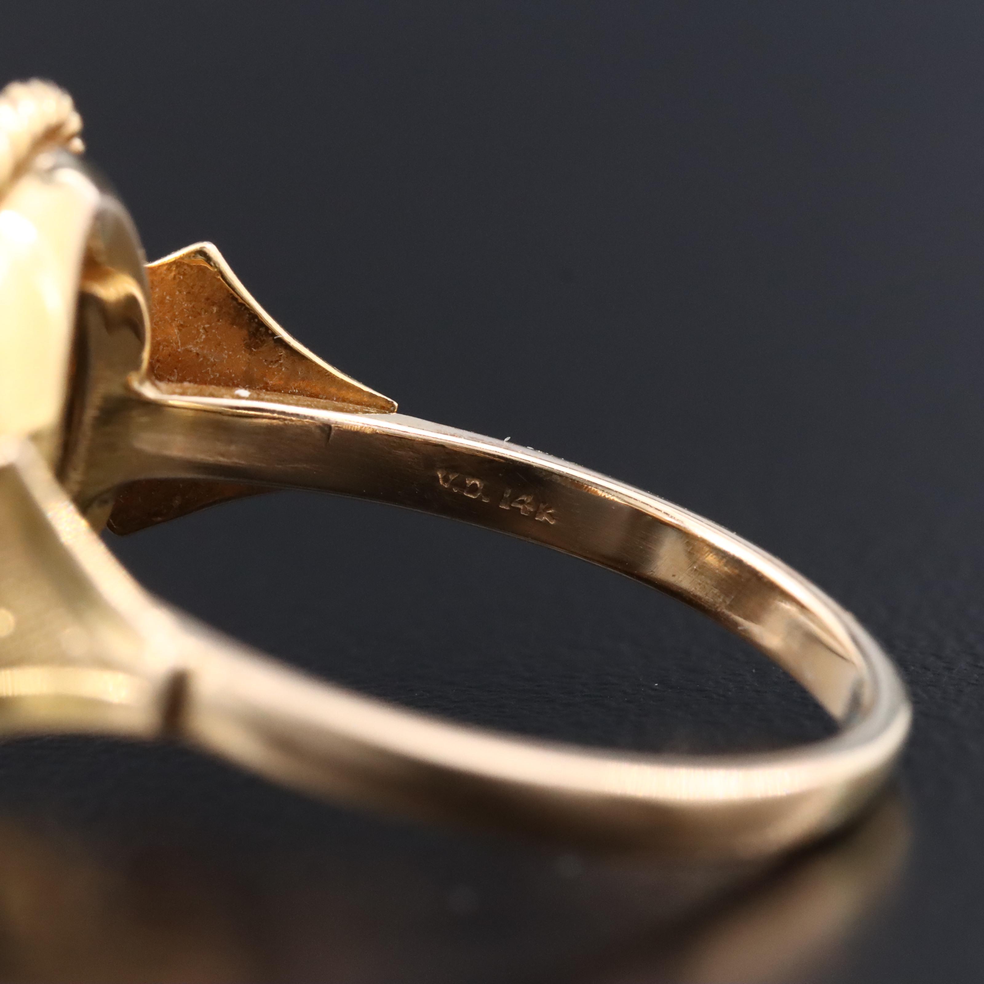 Vintage Wedgwood 14K Jasperware Ring with Box