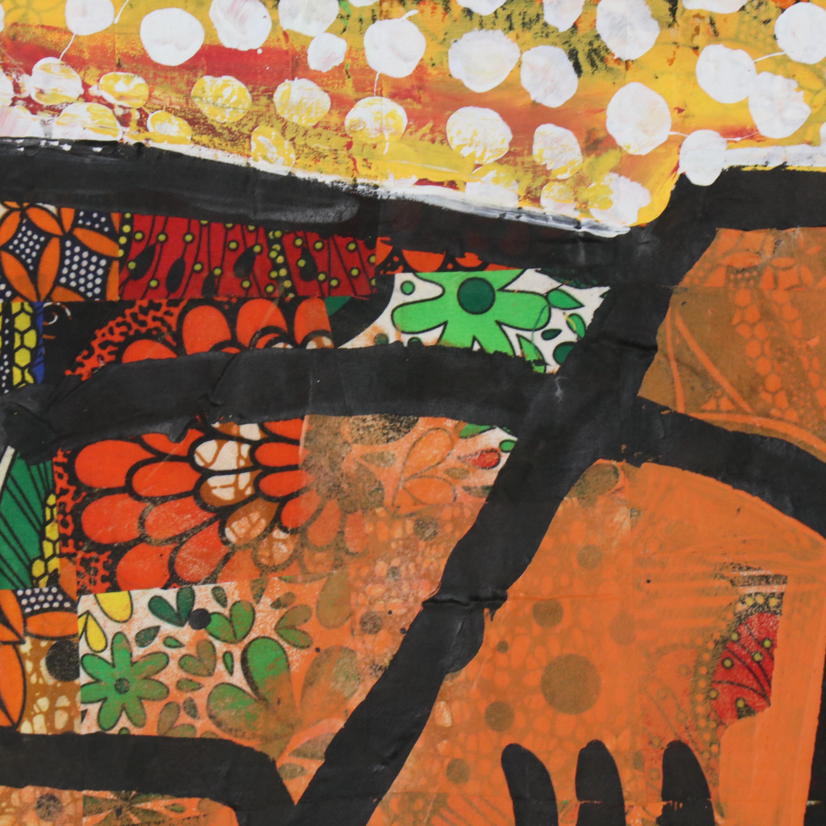 Abiola Idowu Stylized Collage Portrait "Beautiful Community I," 2024