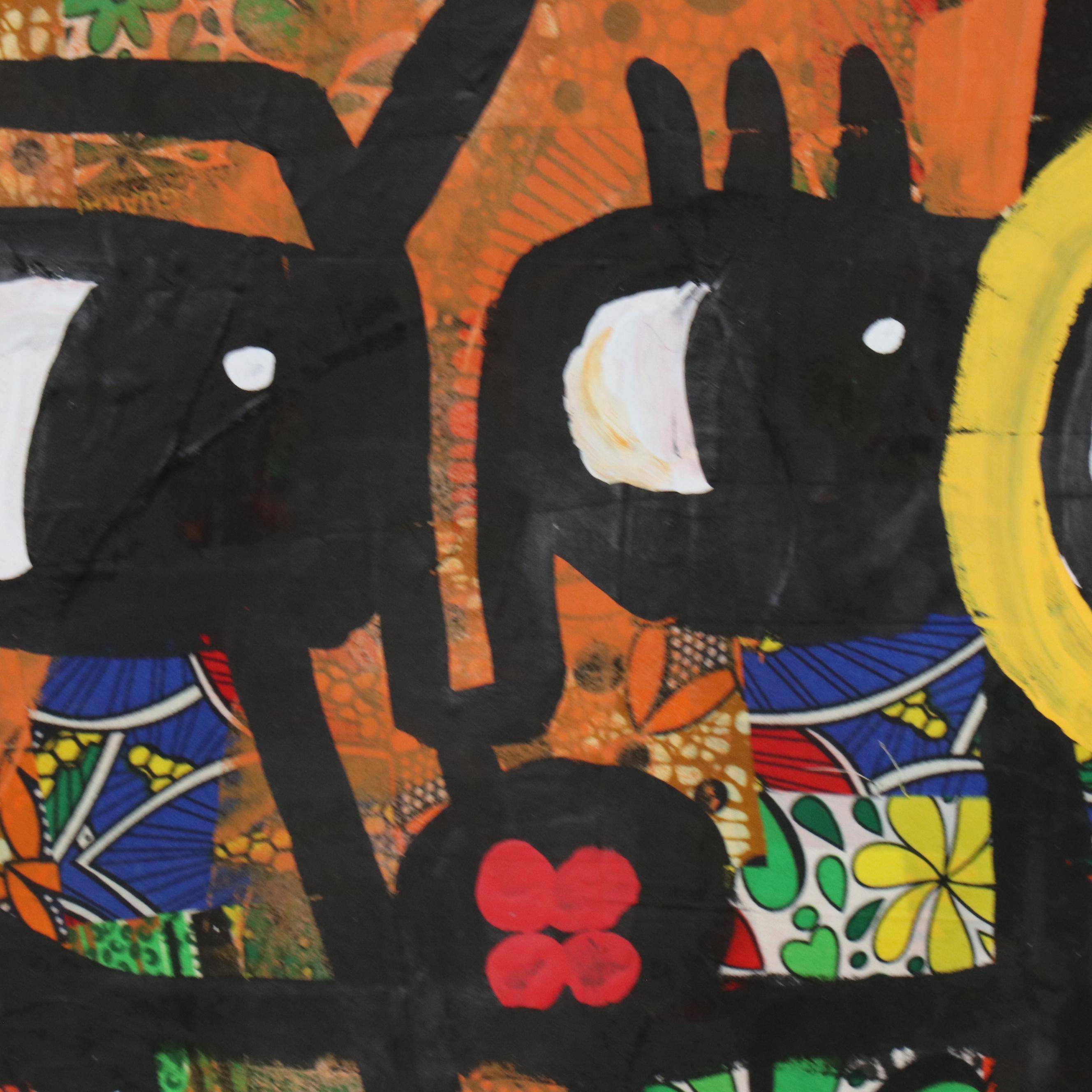 Abiola Idowu Stylized Collage Portrait "Beautiful Community I," 2024