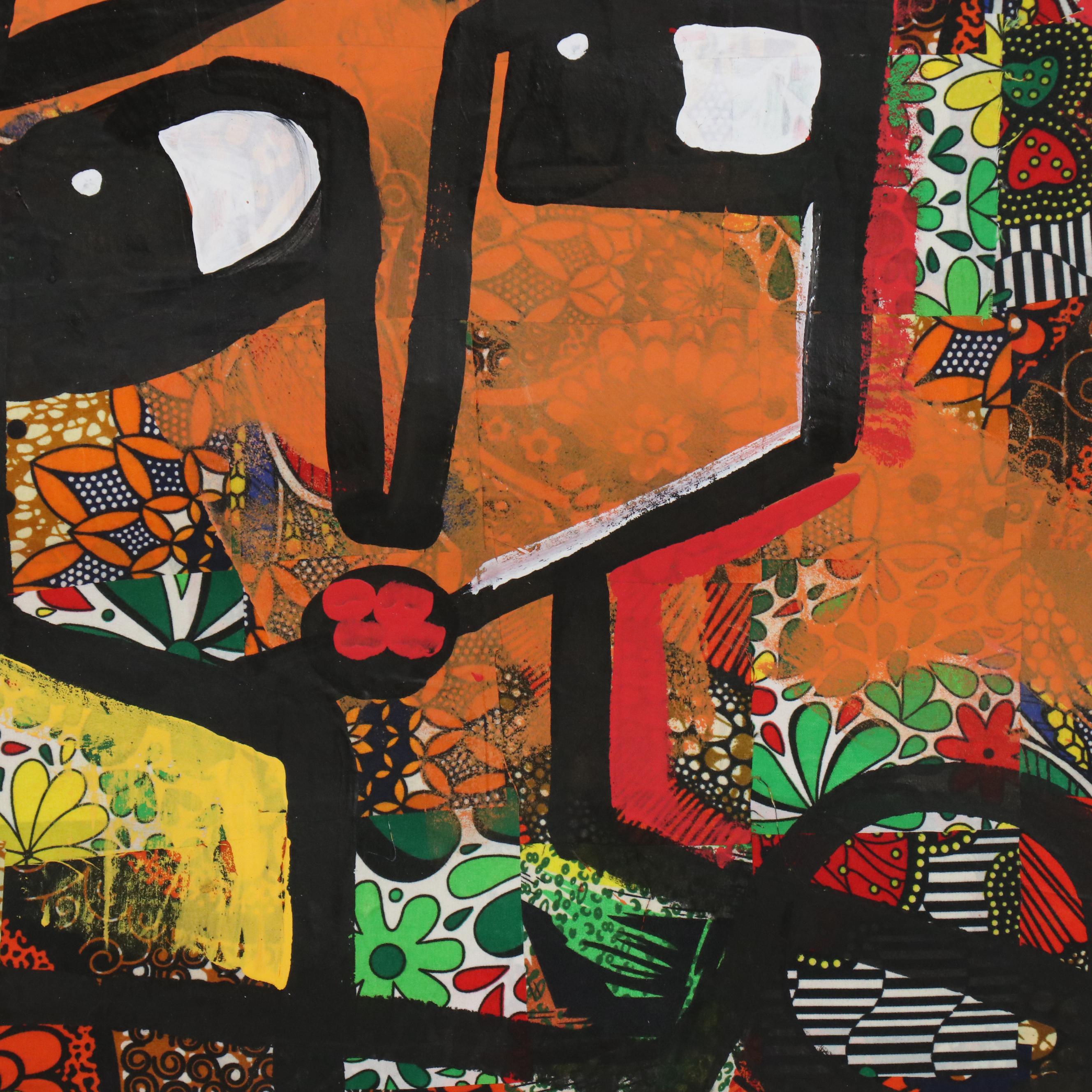 Abiola Idowu Stylized Collage Portrait "Beautiful Community I," 2024