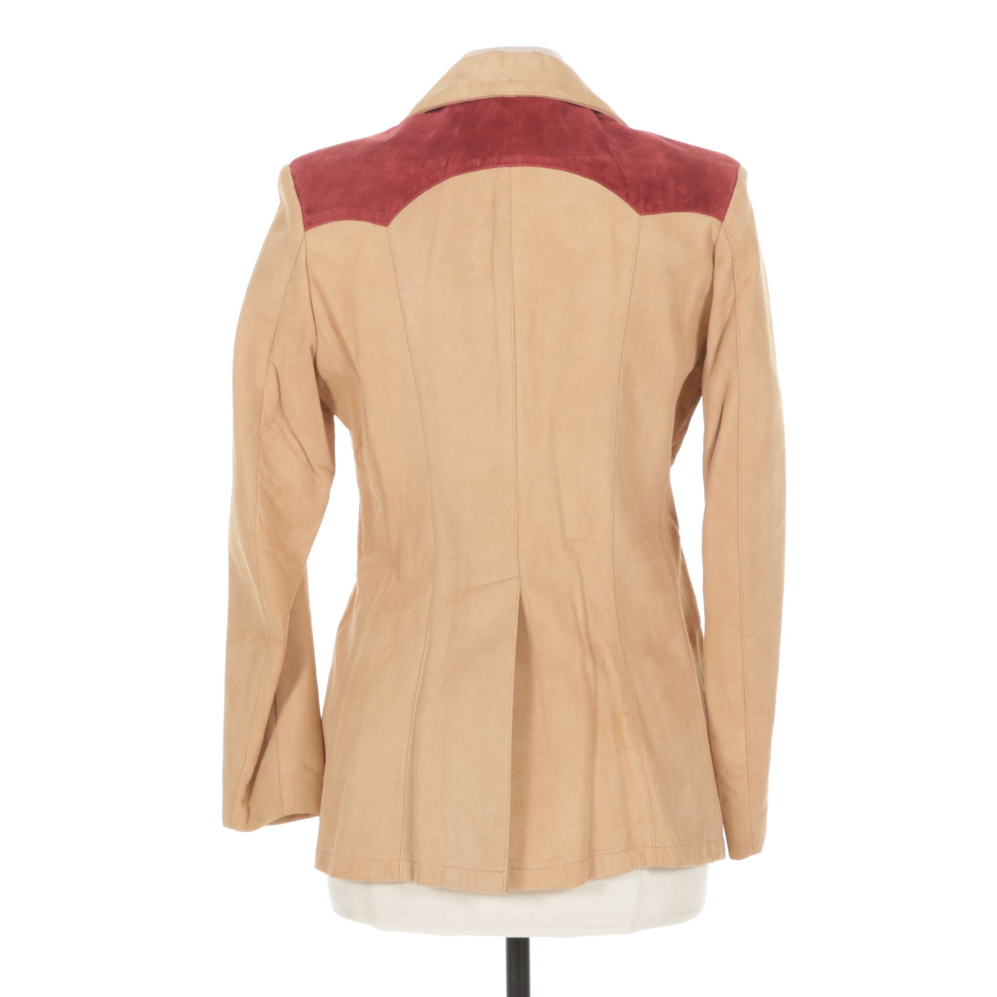 Western Red and Tan Suede Blazer by Remy Leather Fashions, Women's Size 12