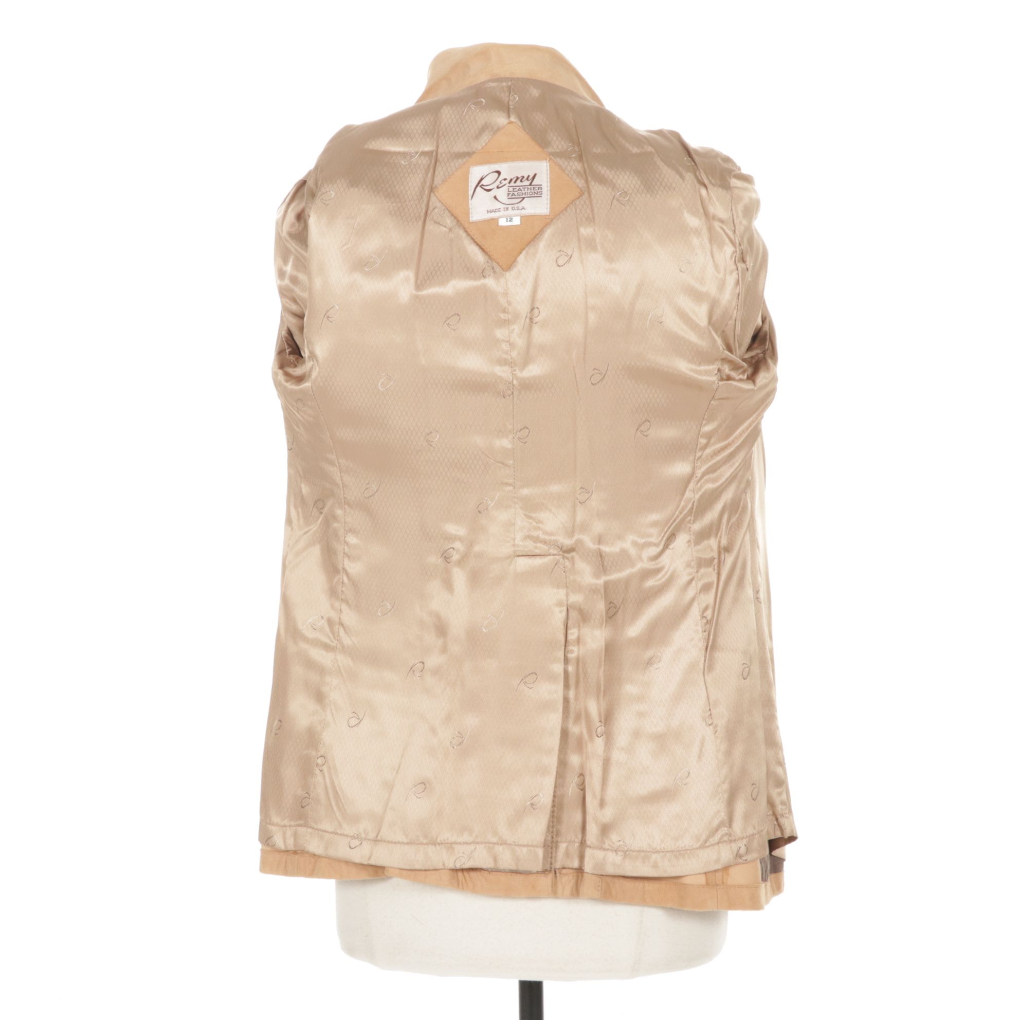 Western Red and Tan Suede Blazer by Remy Leather Fashions, Women's Size 12