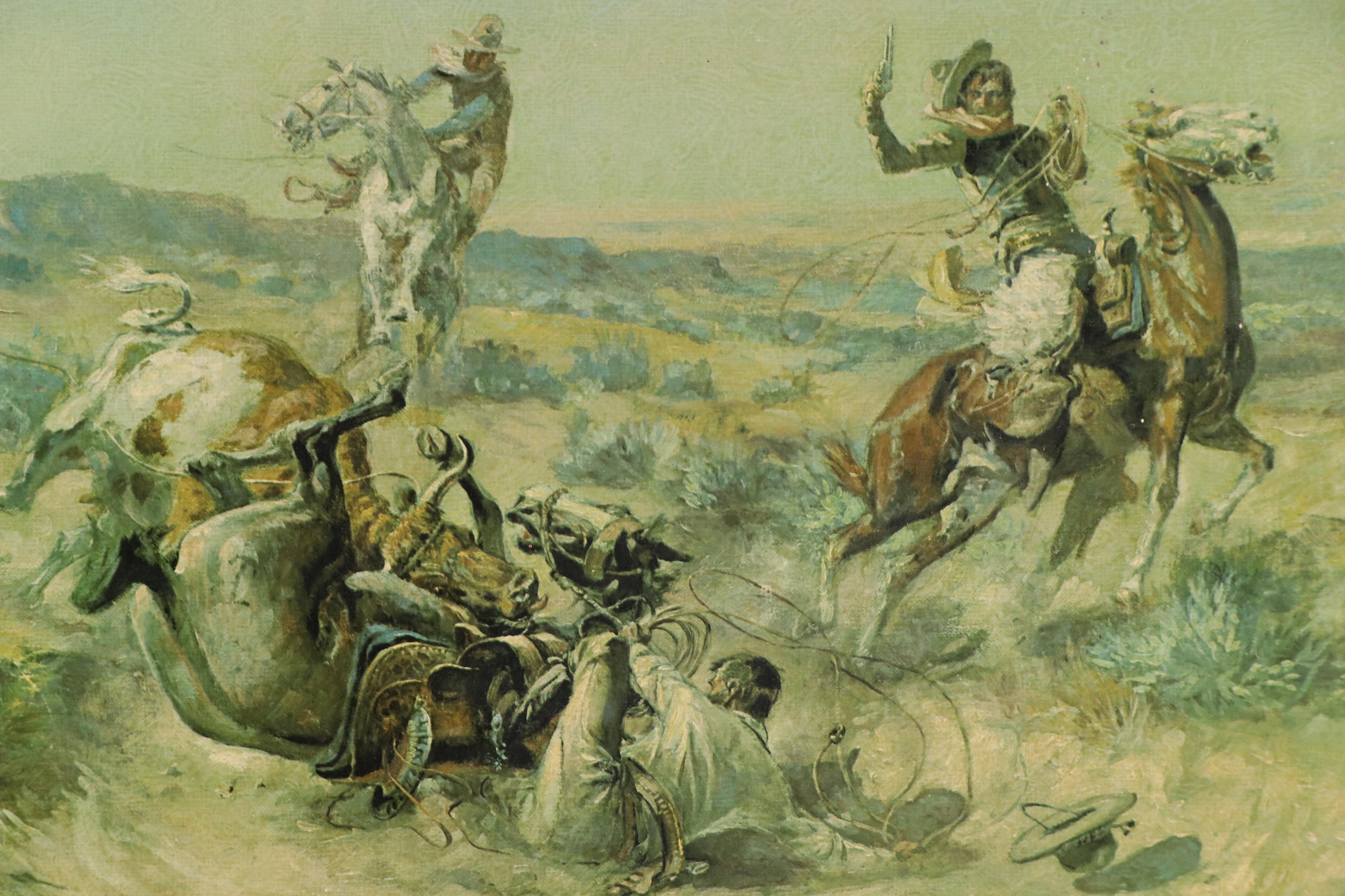 Giclée After Charles M. Russell "The Broken Rope"