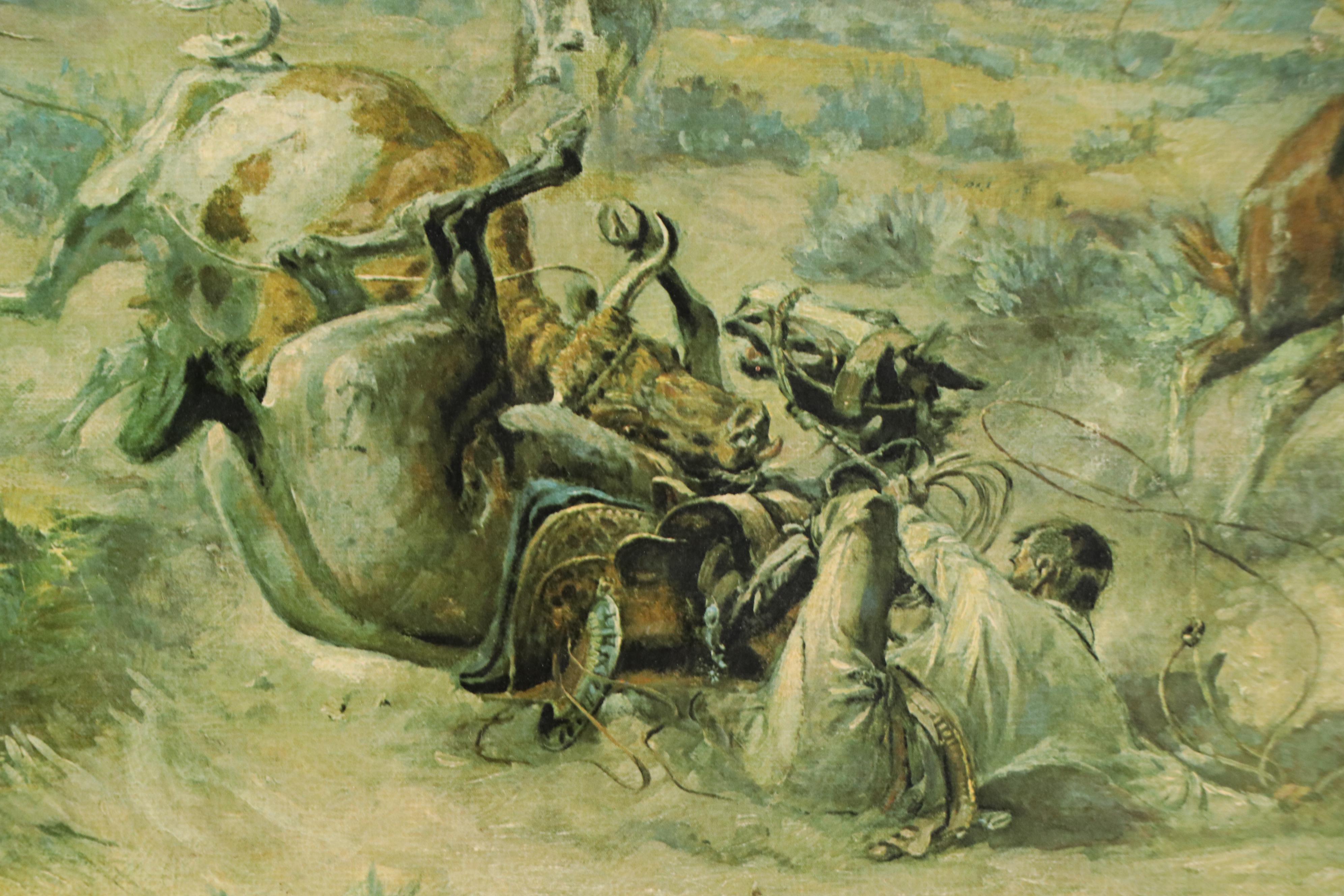 Giclée After Charles M. Russell "The Broken Rope"