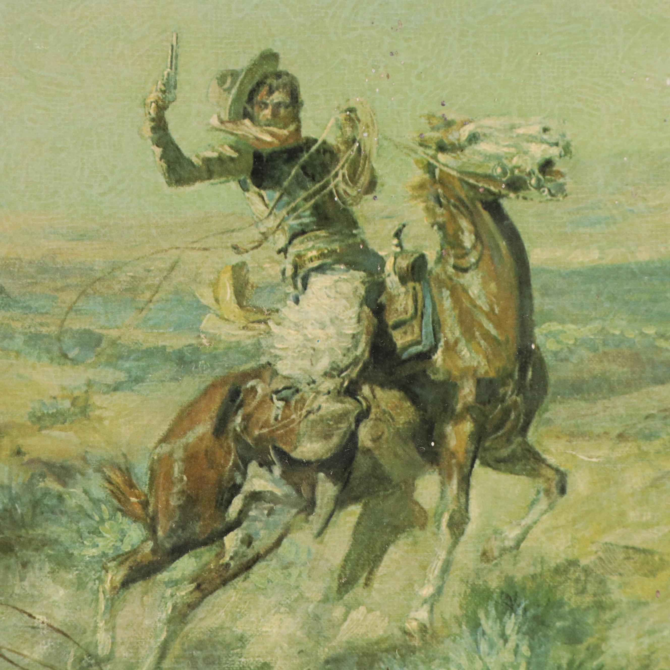 Giclée After Charles M. Russell "The Broken Rope"